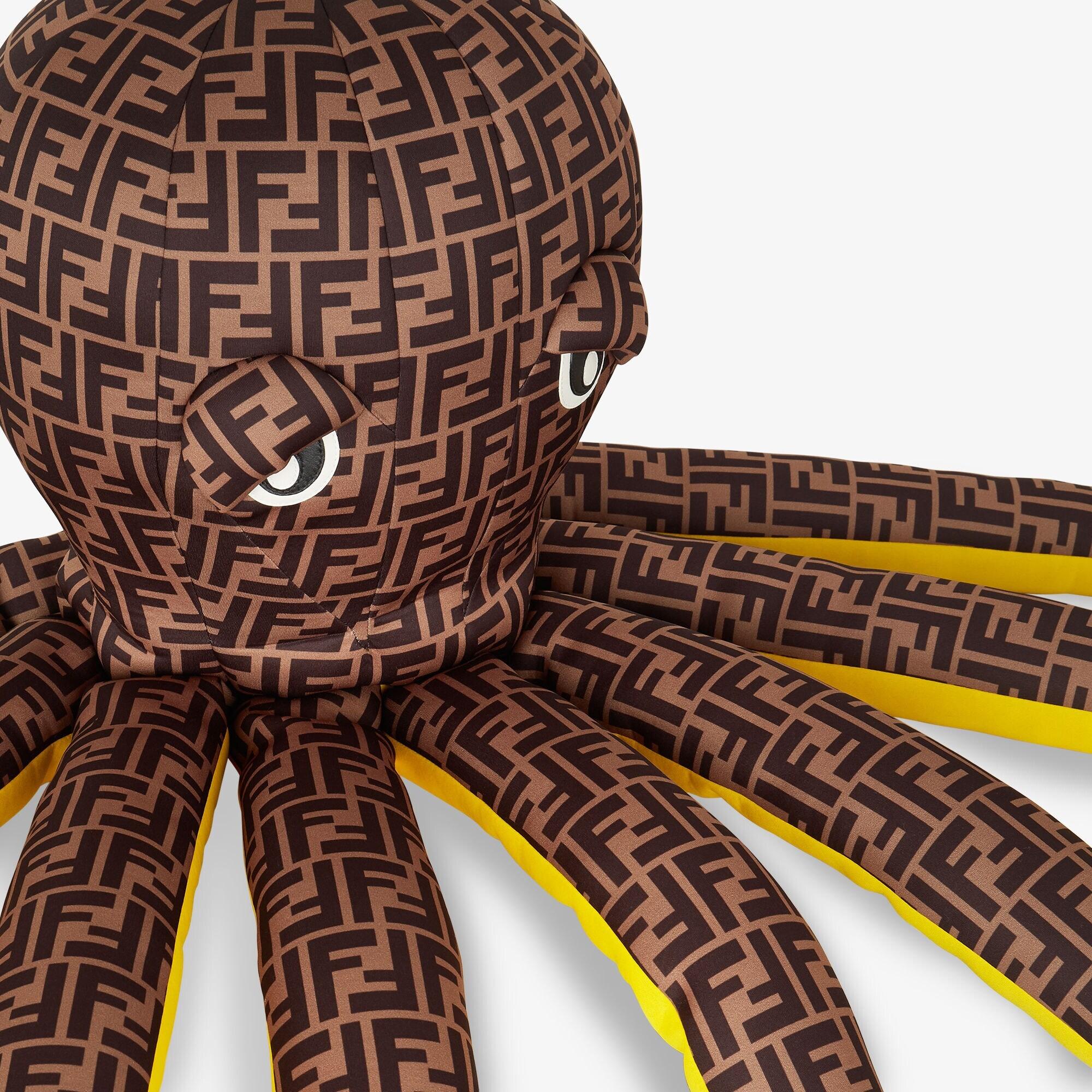 Peluche Polpo per bambini Fendi Kids marrone con motivo FF - Image 2