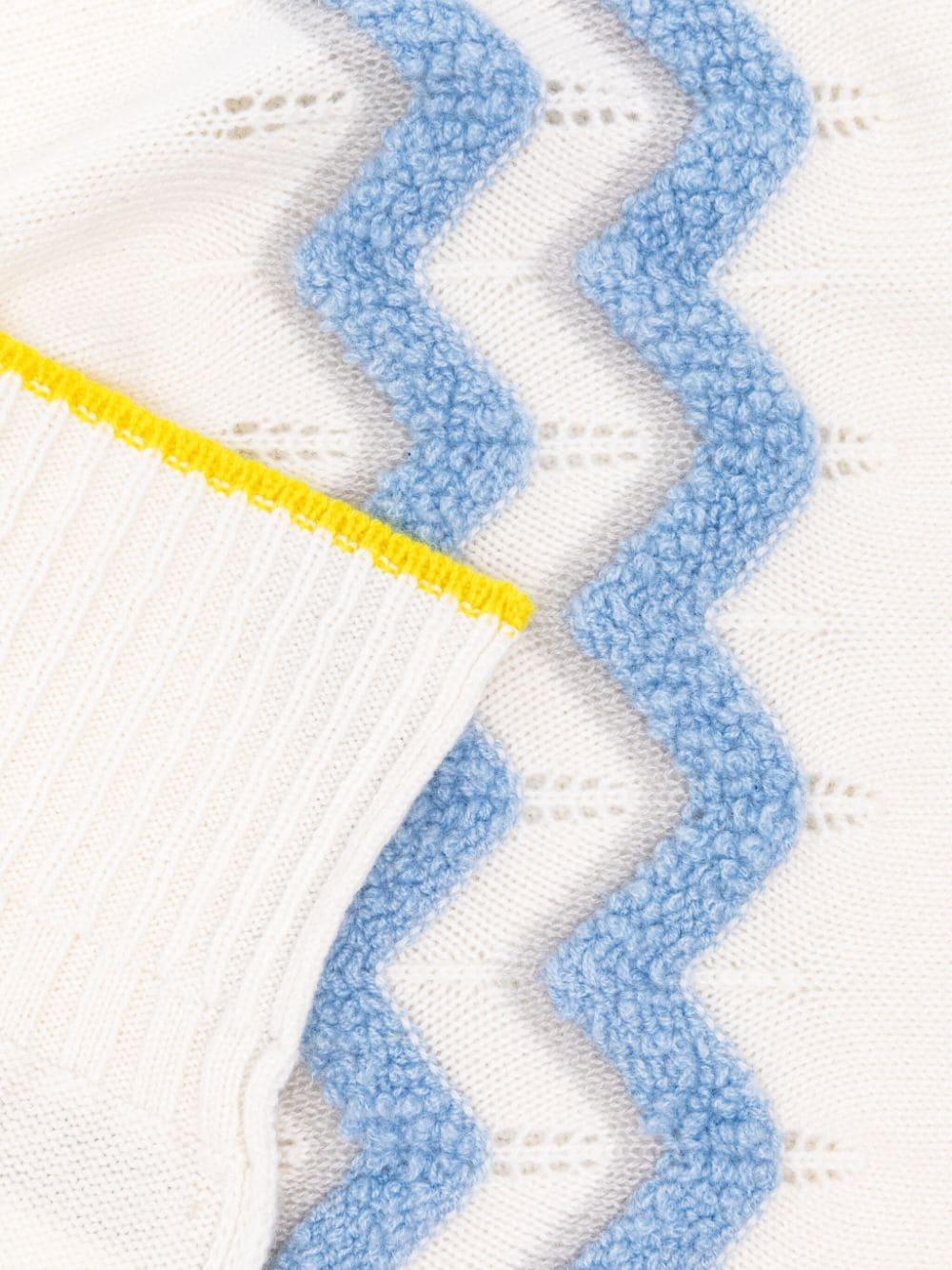 Coperta per neonato Gensami Kids bianco con lavorazione 3D - Image 2