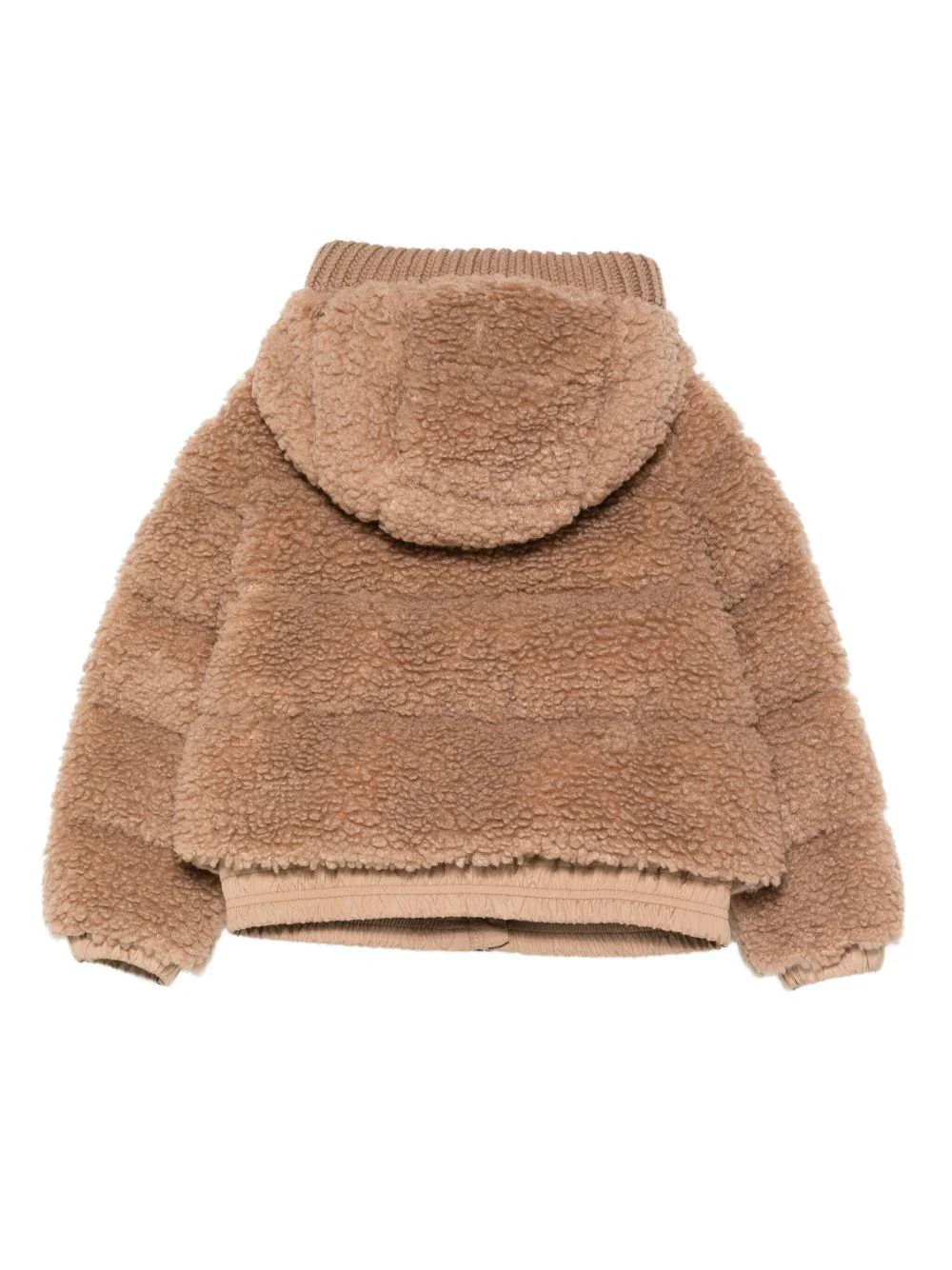 Giacca Adalbertas per bambina Moncler Enfant Adalbertas marrone in pile con zip - Image 3