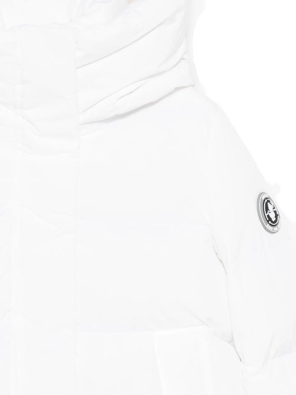 Giacca imbottita per bambina Save The Duck Kids bianco con collo a imbuto - Image 3