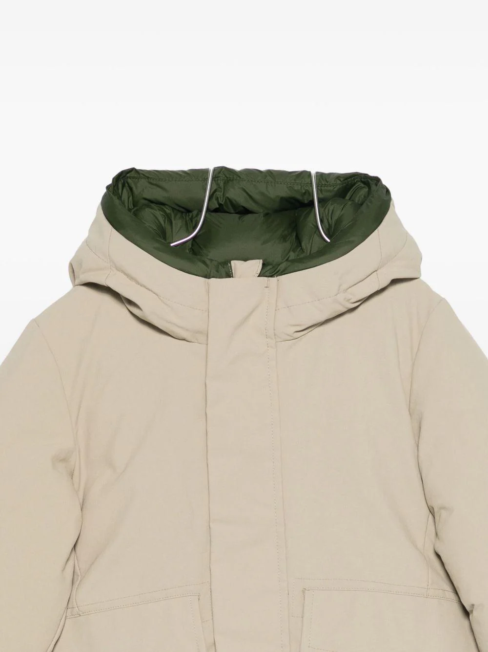 Giacca imbottita per bambino Save The Duck Kids beige con cappuccio - Image 3