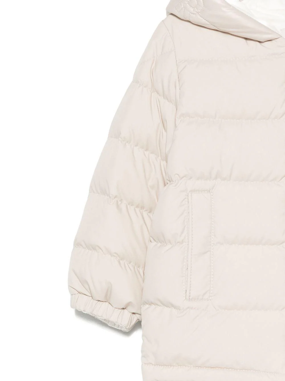 Giacca Najan per neonati Moncler Enfant beige con cappuccio - Image 2
