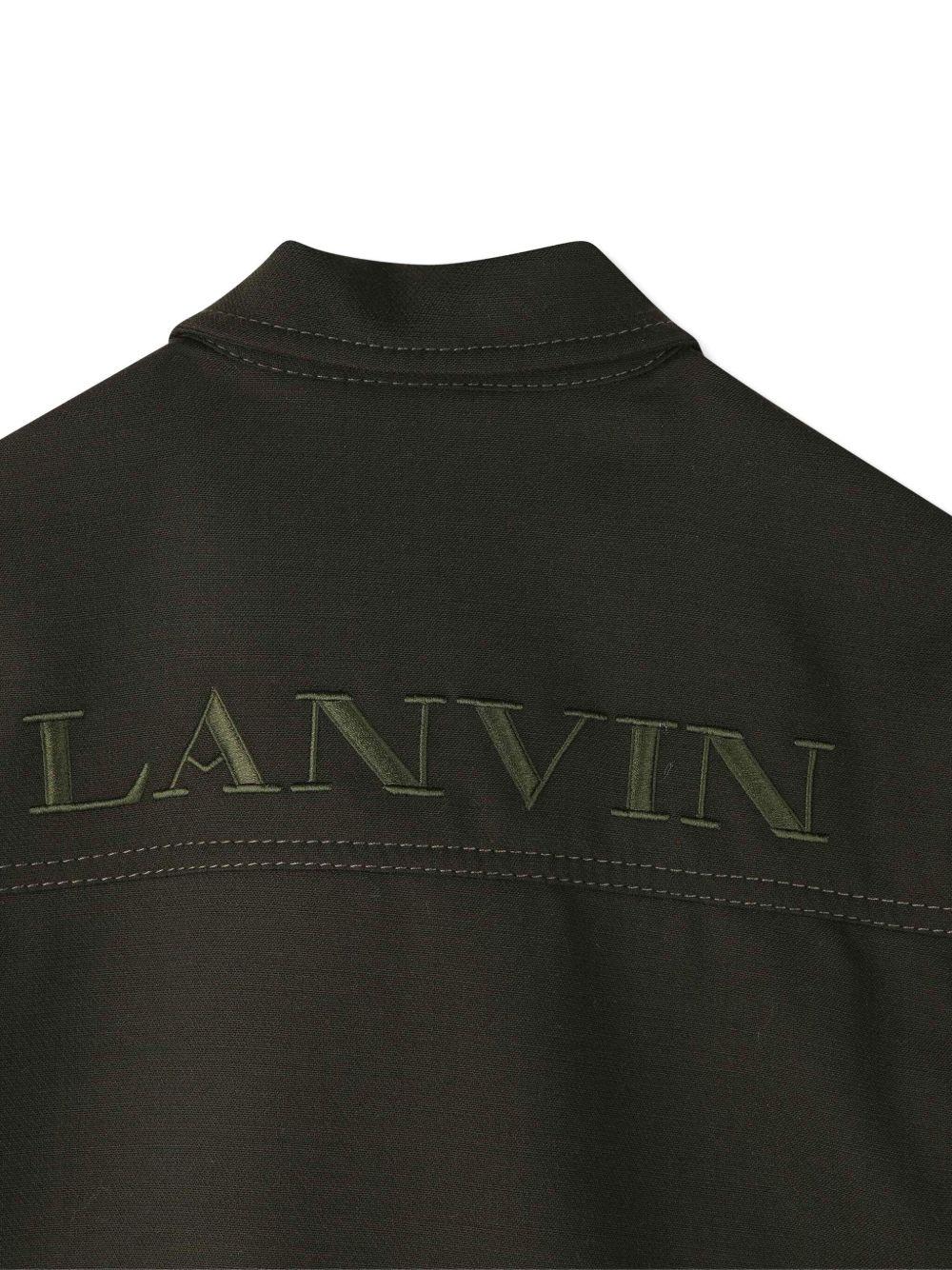 Giacca per bambina Lanvin Enfant nero con logo ricamato - Image 2