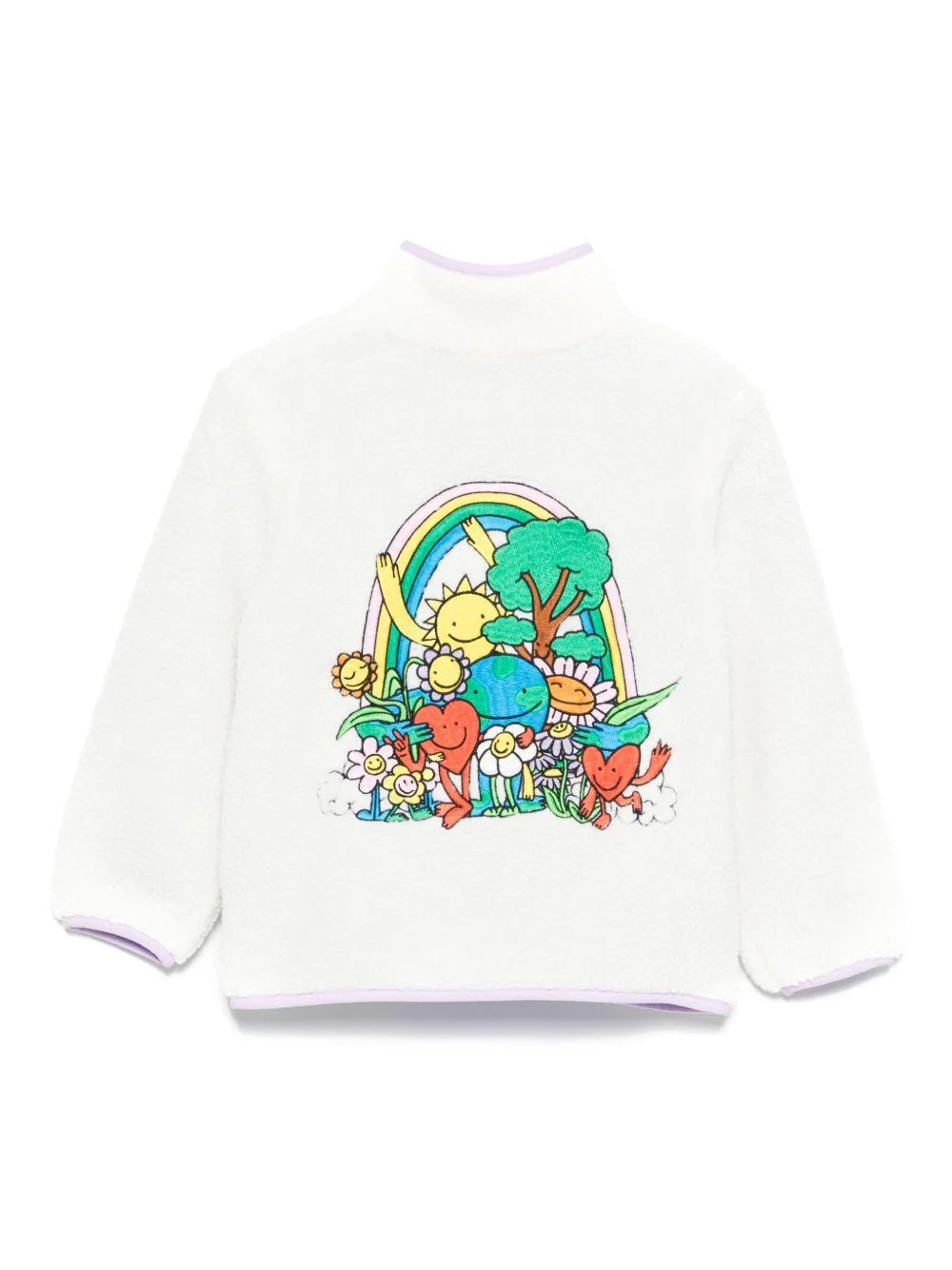 Giacca per bambina Stella McCartney Kids bianco con ricamo - Image 3