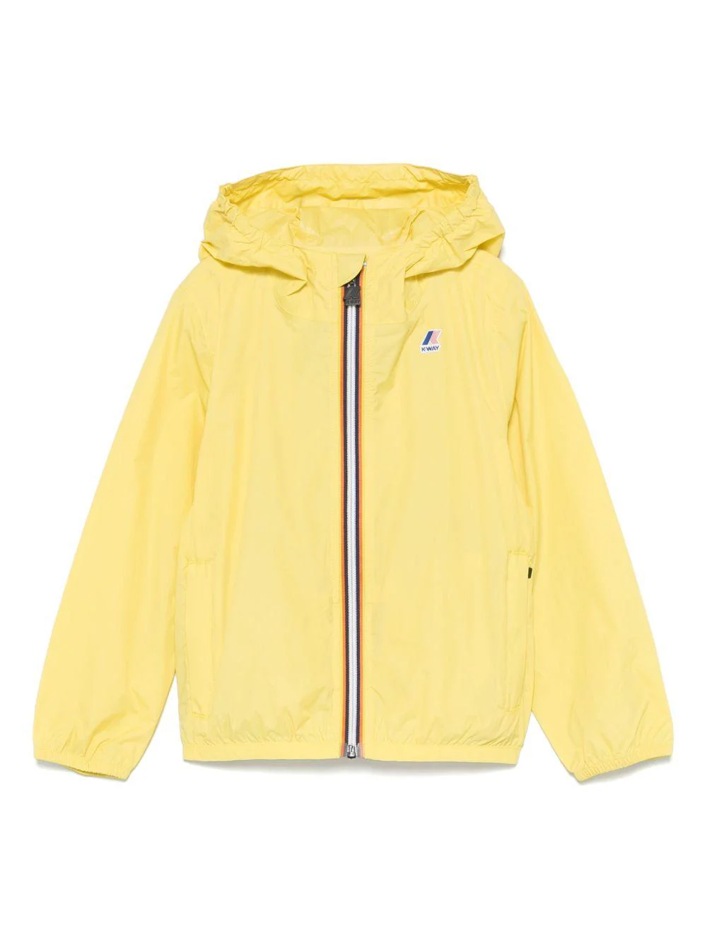 Giacca per bambini K-Way Kids Le Vrai giallo con due tasche laterali con cerniera