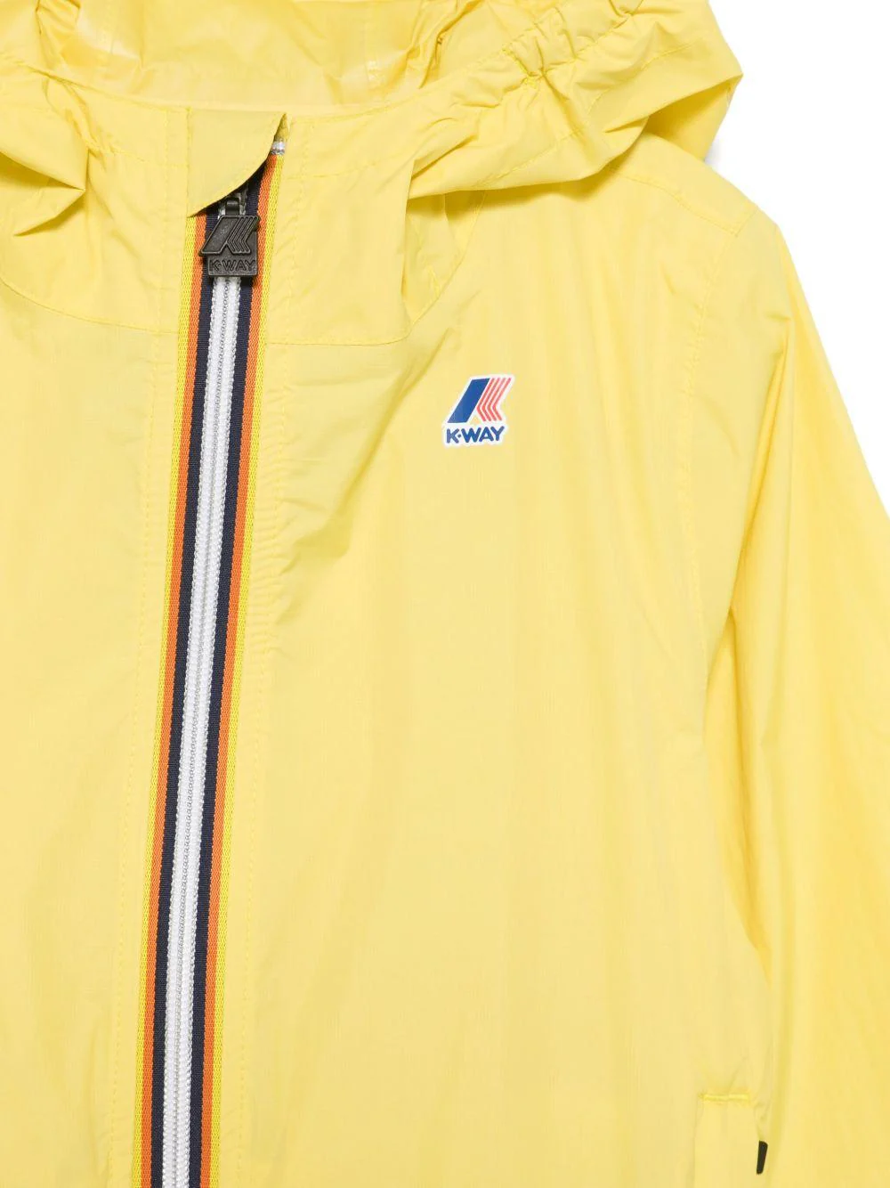 Giacca per bambini K-Way Kids Le Vrai giallo con due tasche laterali con cerniera - Image 3