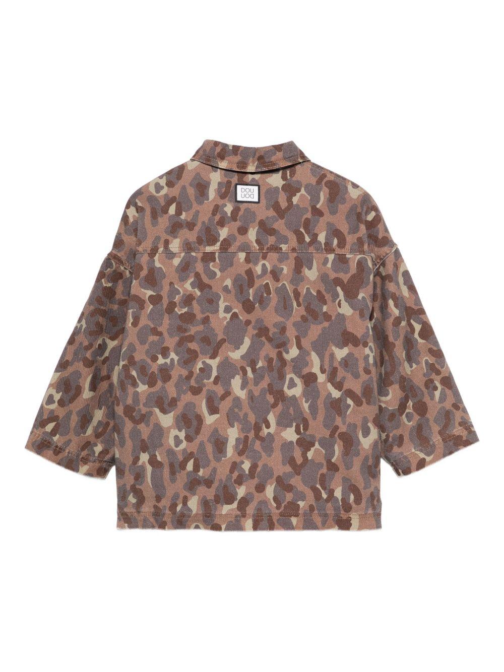 Giacca per bambino Douuod Kids marrone coon stampa camouflage - Image 2