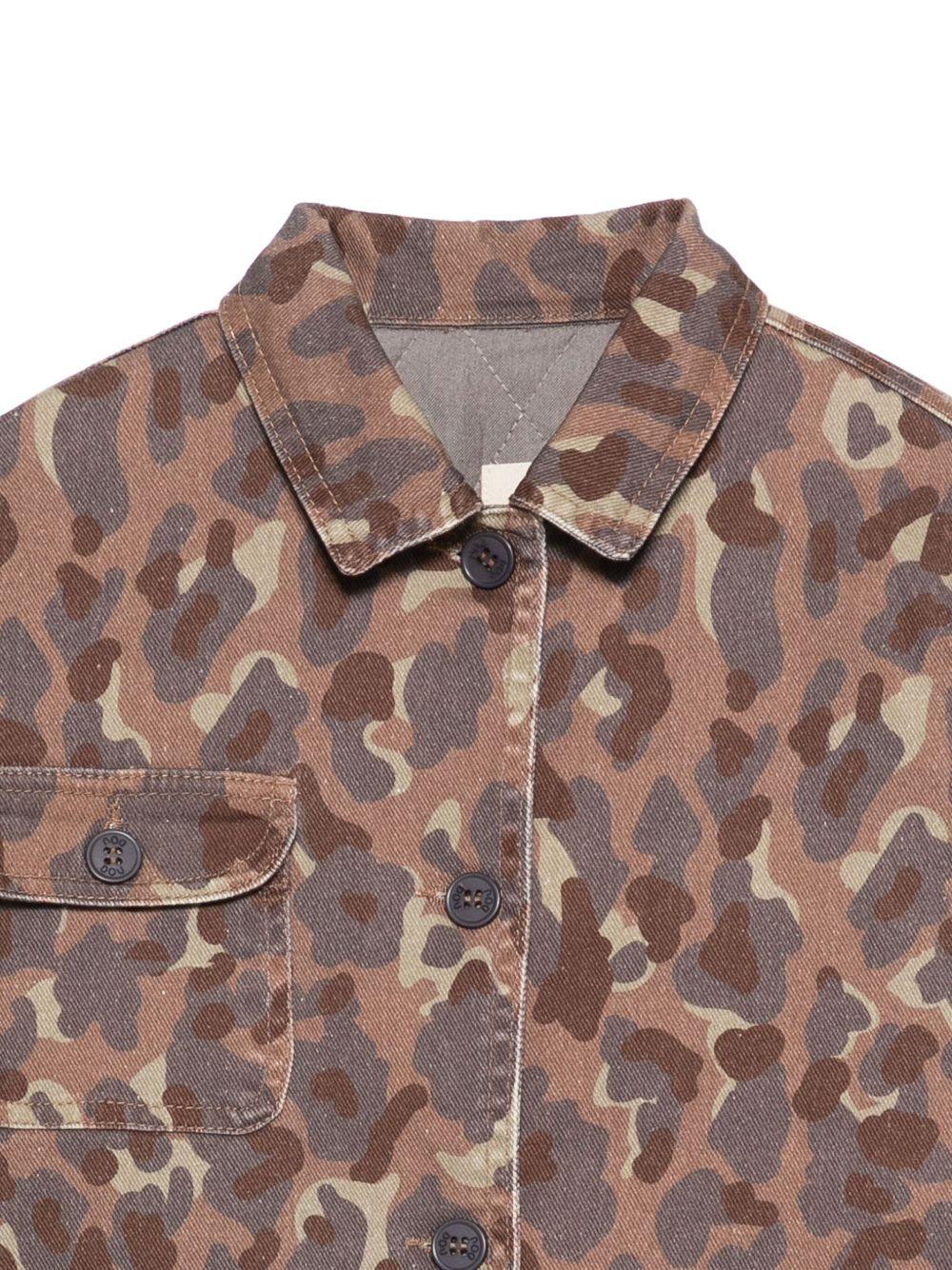 Giacca per bambino Douuod Kids marrone coon stampa camouflage - Image 3