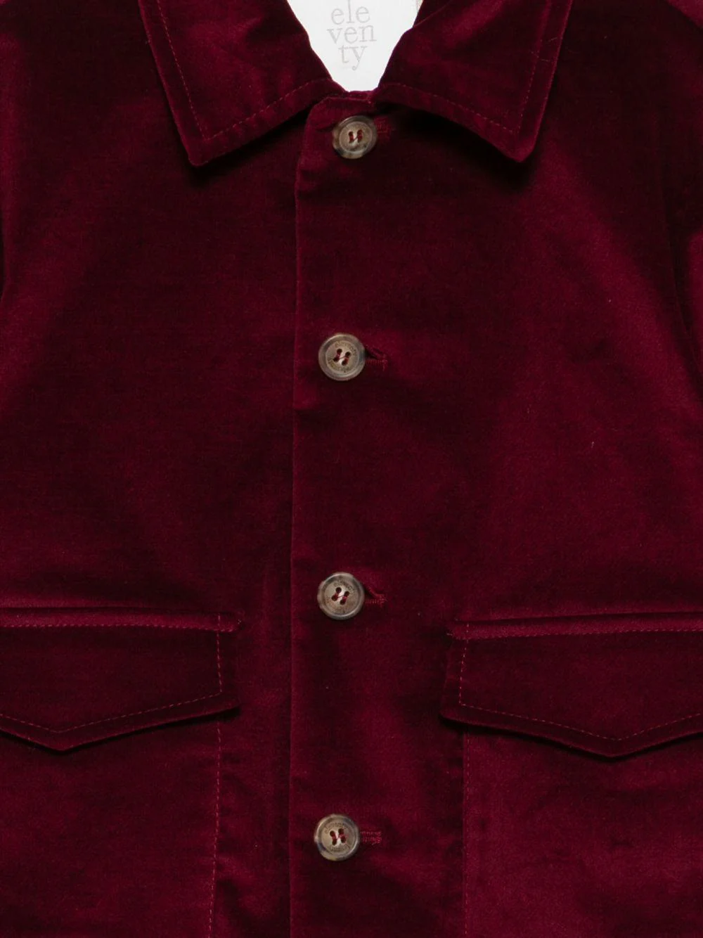 Giacca per bambino Eleventy Kids rosso con bottoni - Image 3