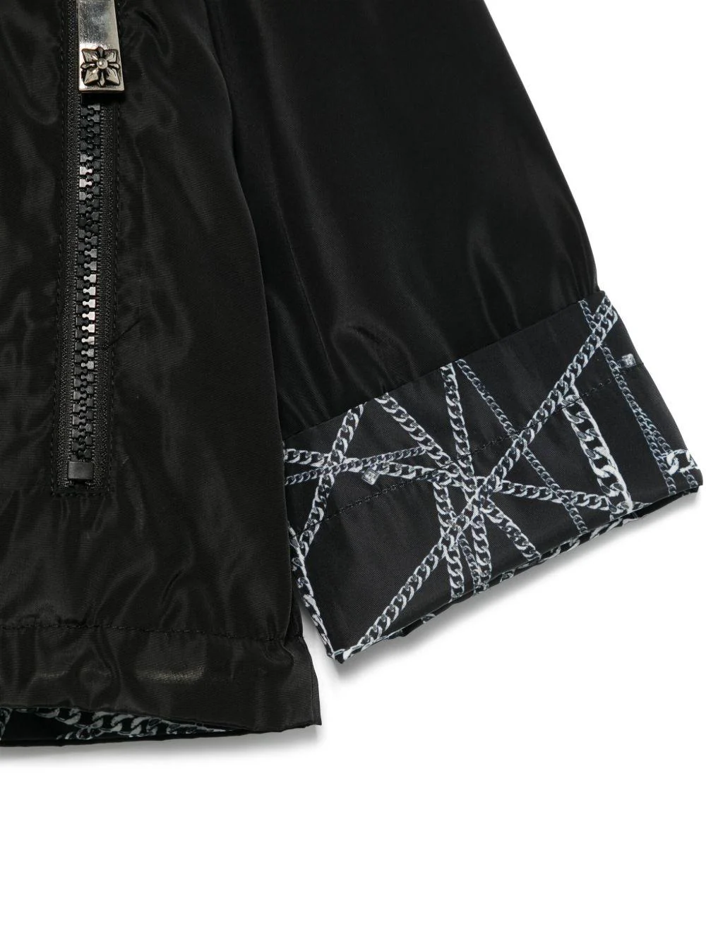 Giacca per bambino John Richmond Junior Richmond Chains nero con design reversibile - Image 3