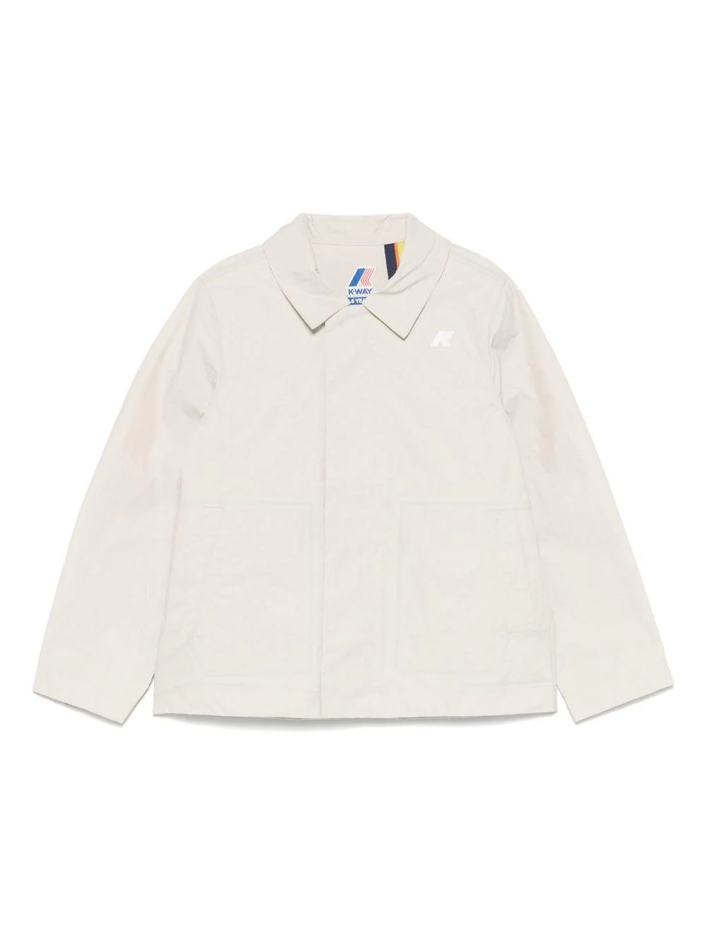 Giacca per bambino K-Way Kids P. Broen beige con due tasche laterali a fessura