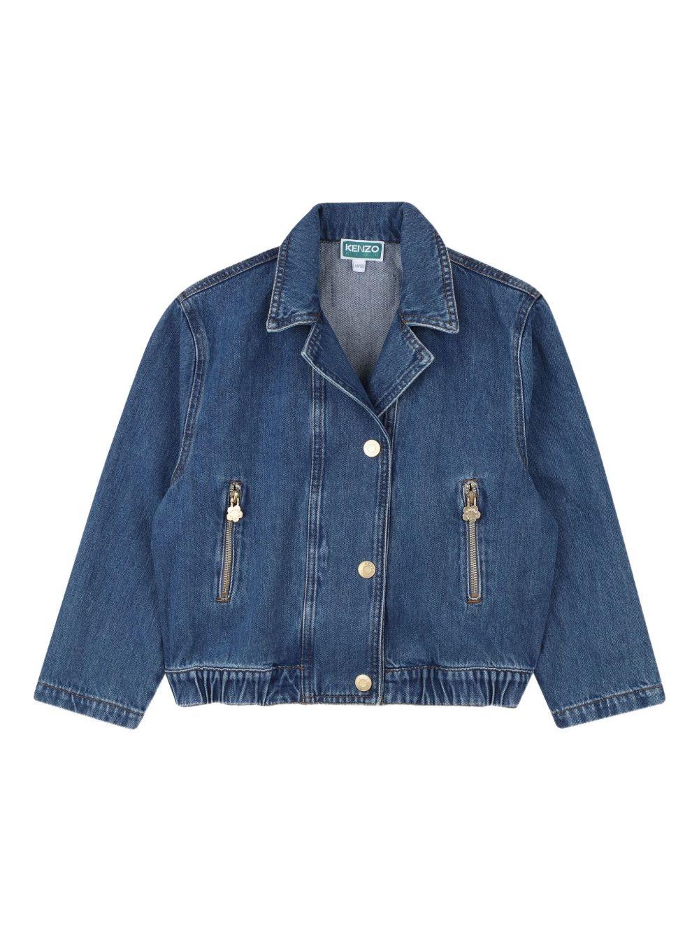 Giacca per bambino Kenzo Kids denim con orlo elasticizzato