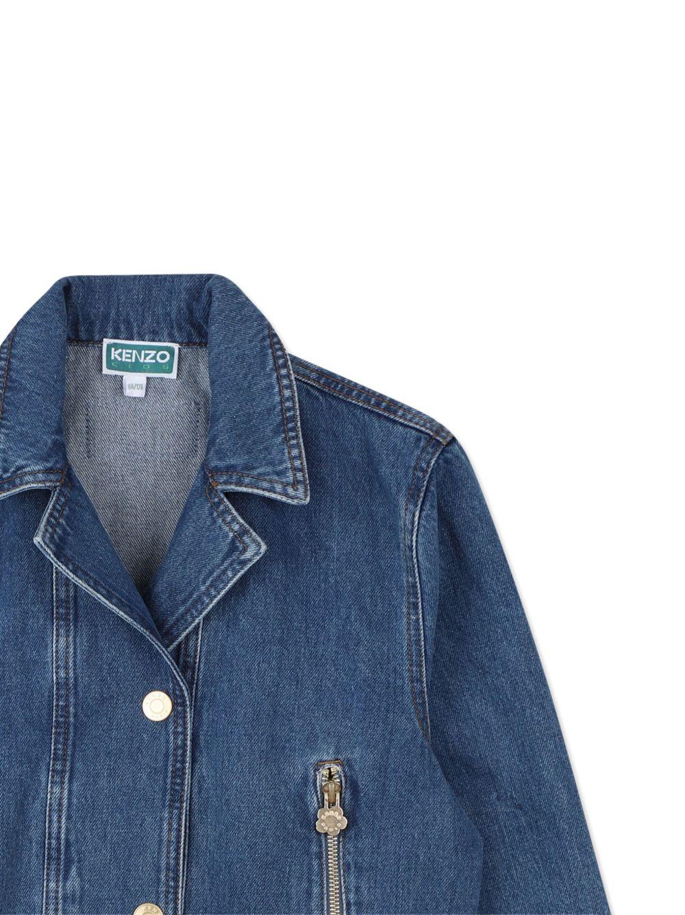 Giacca per bambino Kenzo Kids denim con orlo elasticizzato - Image 2