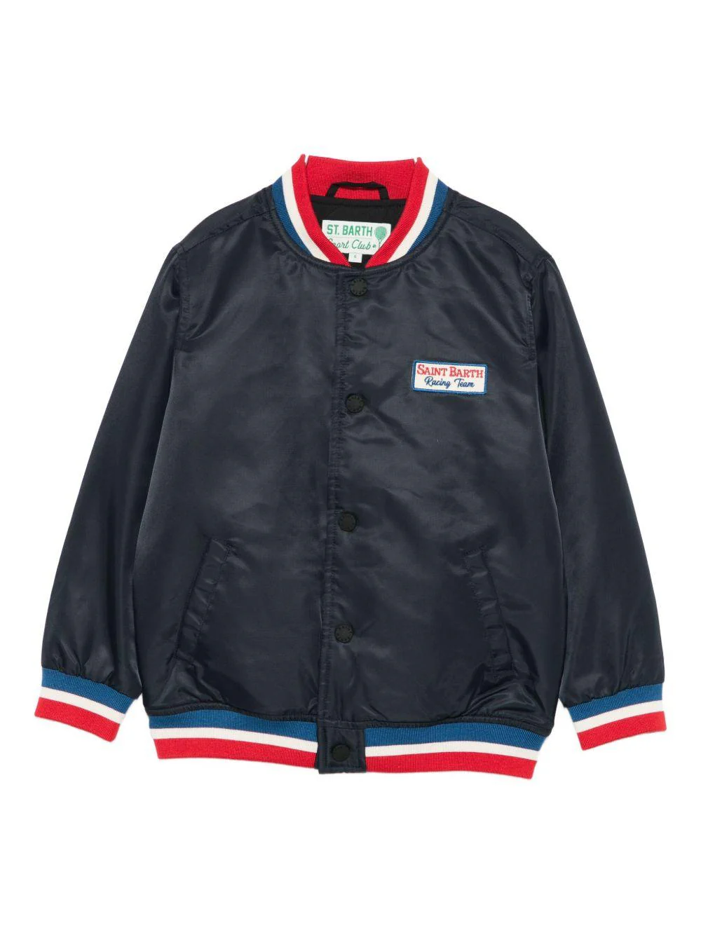 Giacca per bambino MC2 Saint Barth Kids x Peanuts Wells Jr. blu con toppa logo