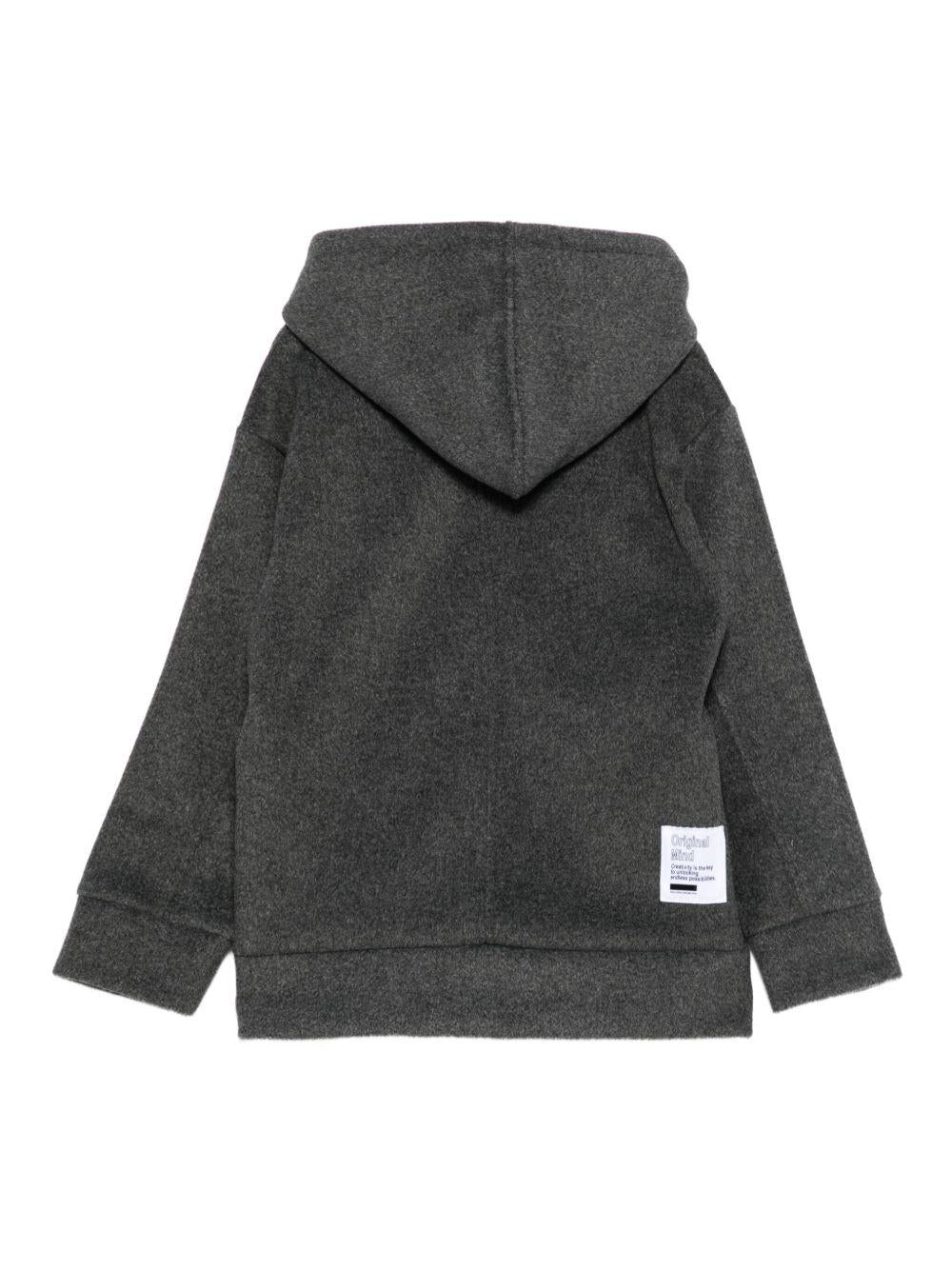 Giacca per bambino Paolo Pecora Kids grigio con cappuccio e cerniera - Image 2