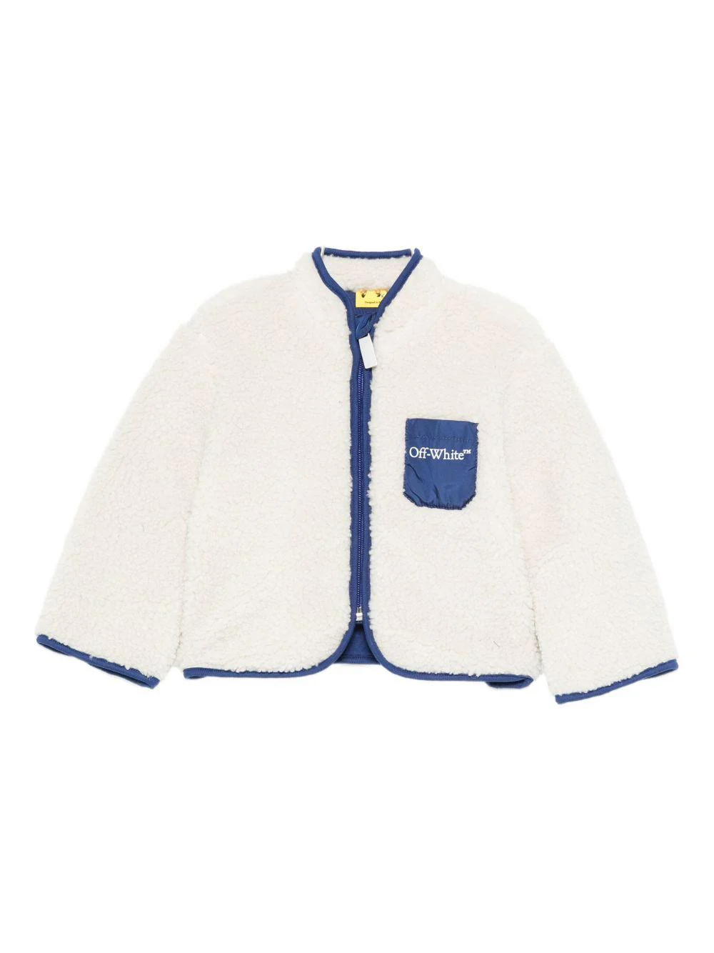 Giacca per neonato Off-White Kids bianco con tasca applicata
