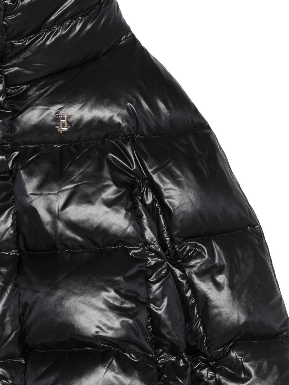 Giacca trapuntata per bambina Herno Kids nero a collo alto - Image 3