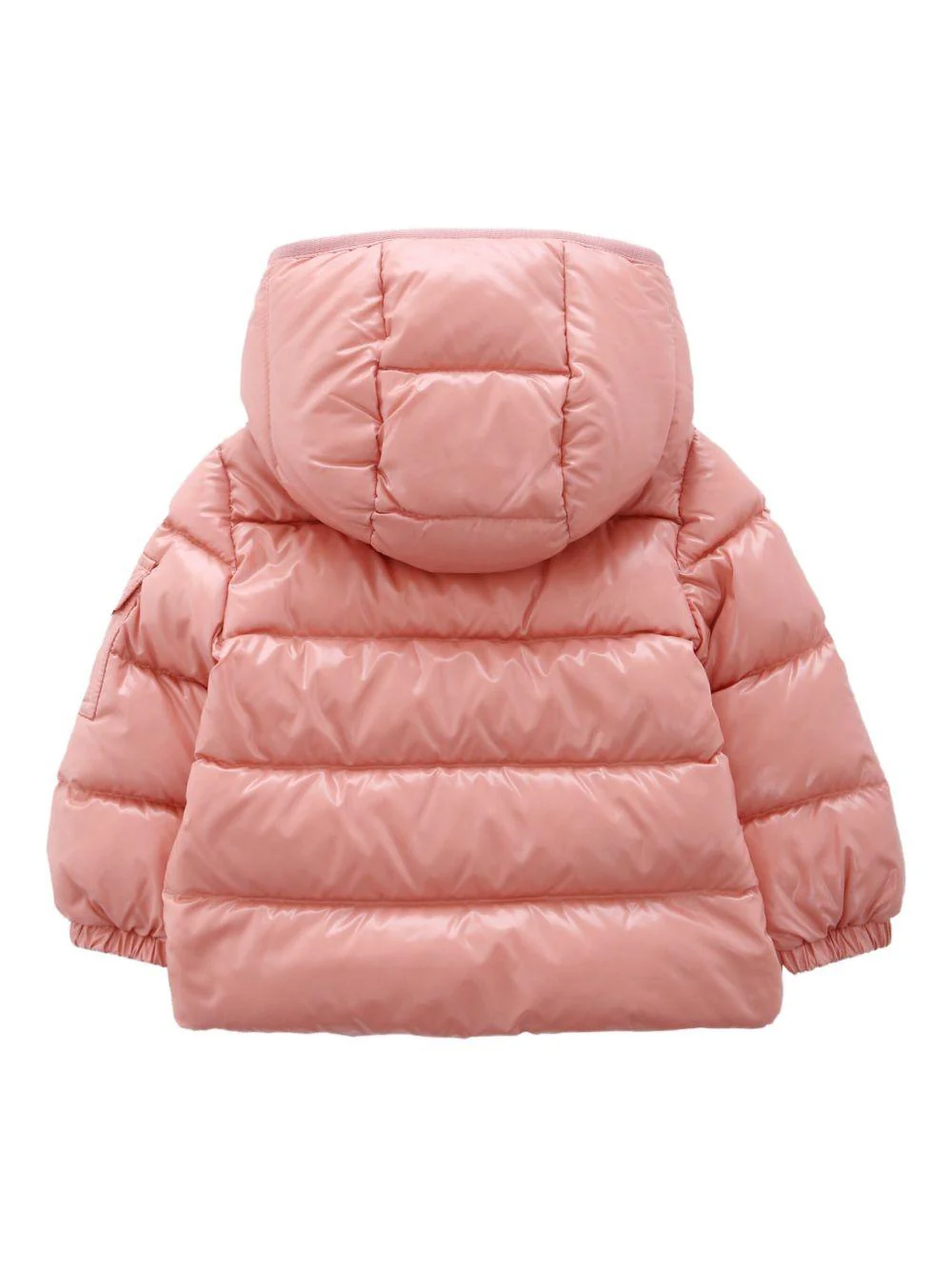 Giacca trapuntata per neonata Moncler Enfant rosa con cappuccio - Image 2