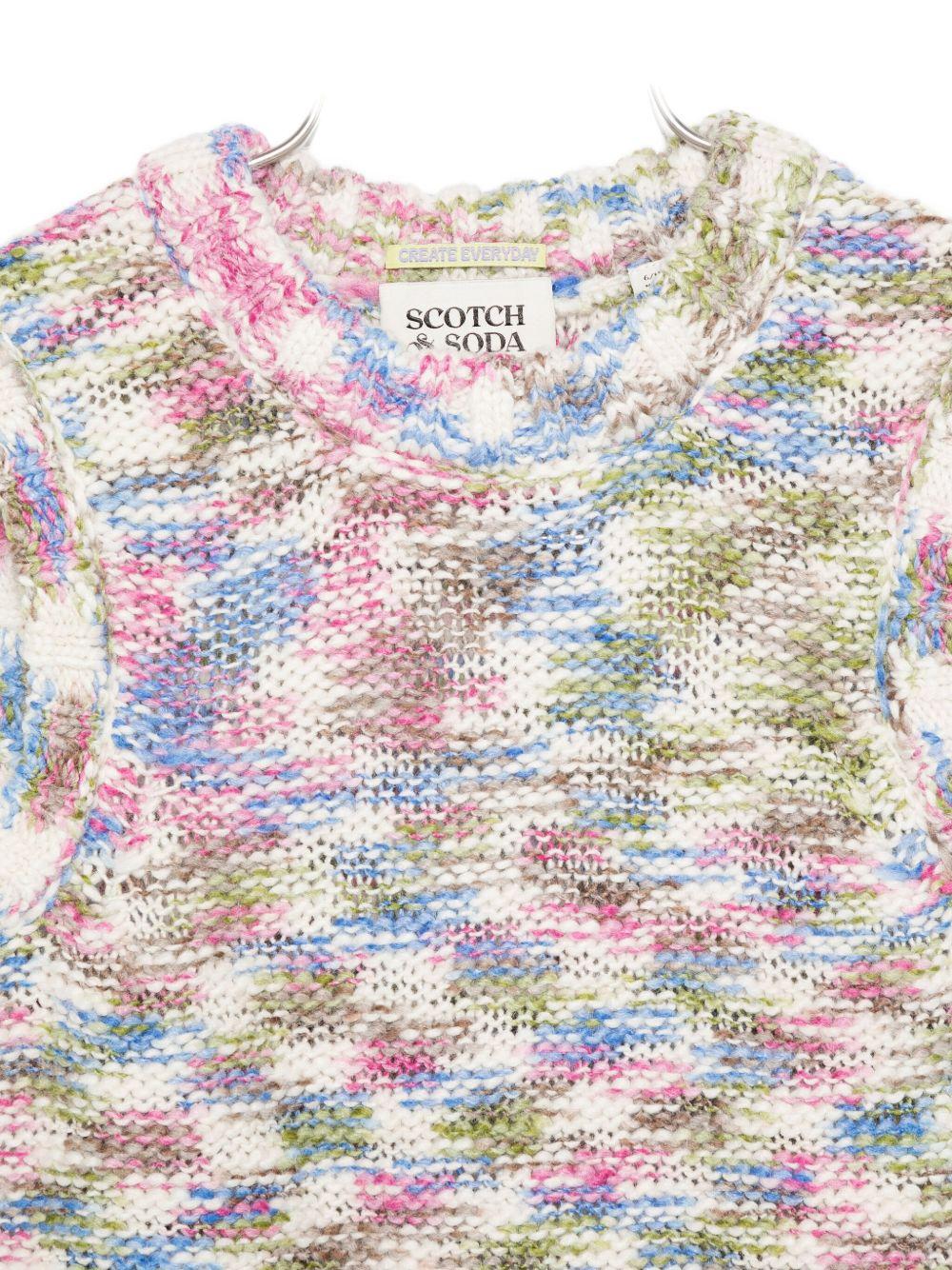 Gilet per bambina Scotch & Soda Kids multicolore a girocollo - Image 2