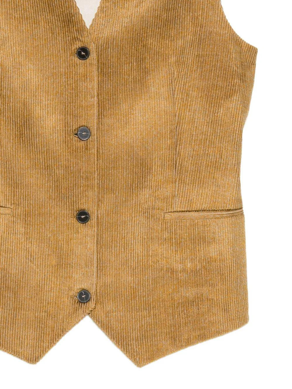 Gilet per donna Alysi marrone con texture a coste - Image 2