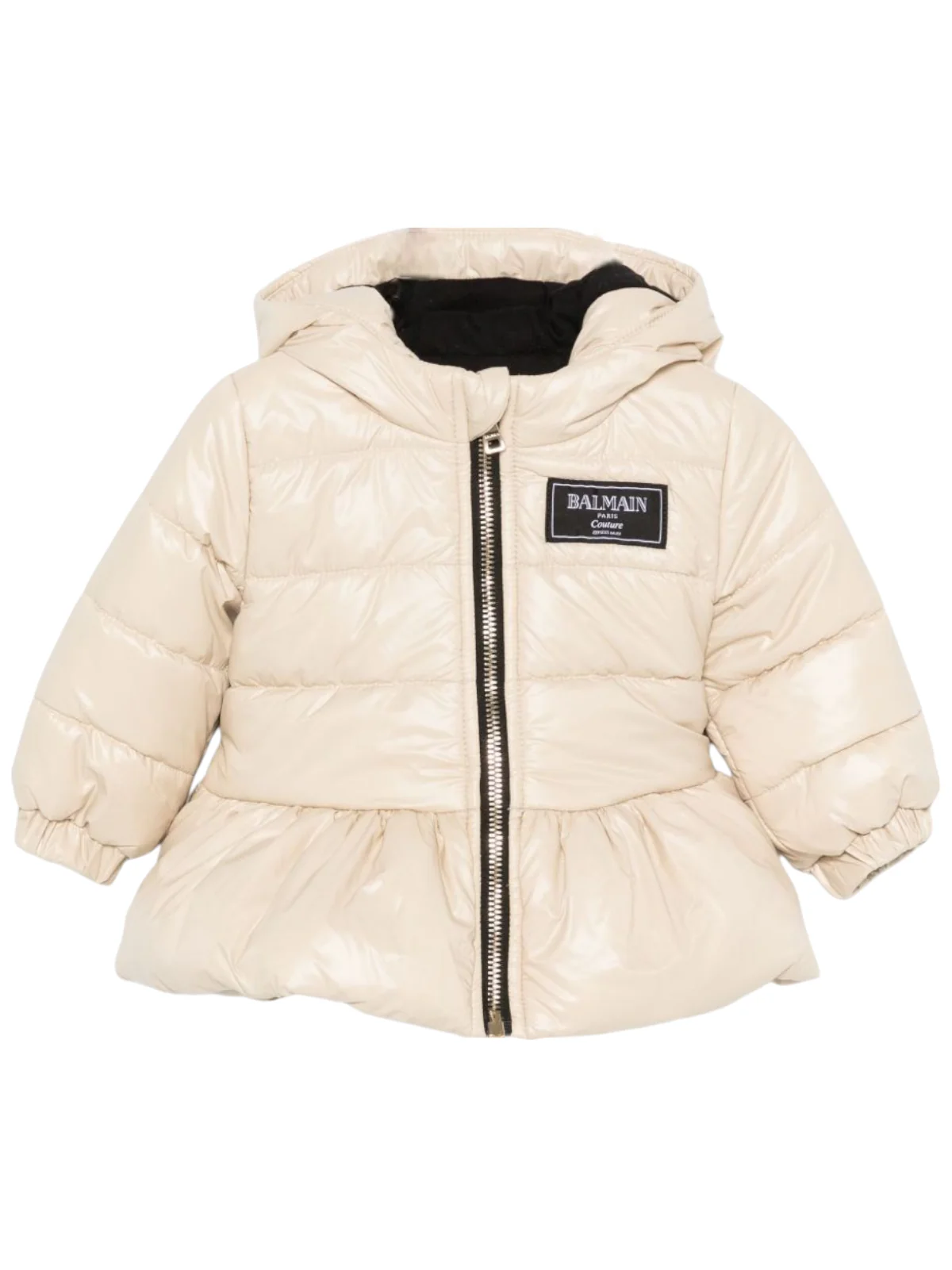 Giubbini per neonata Balmain Kids beige con cappuccio