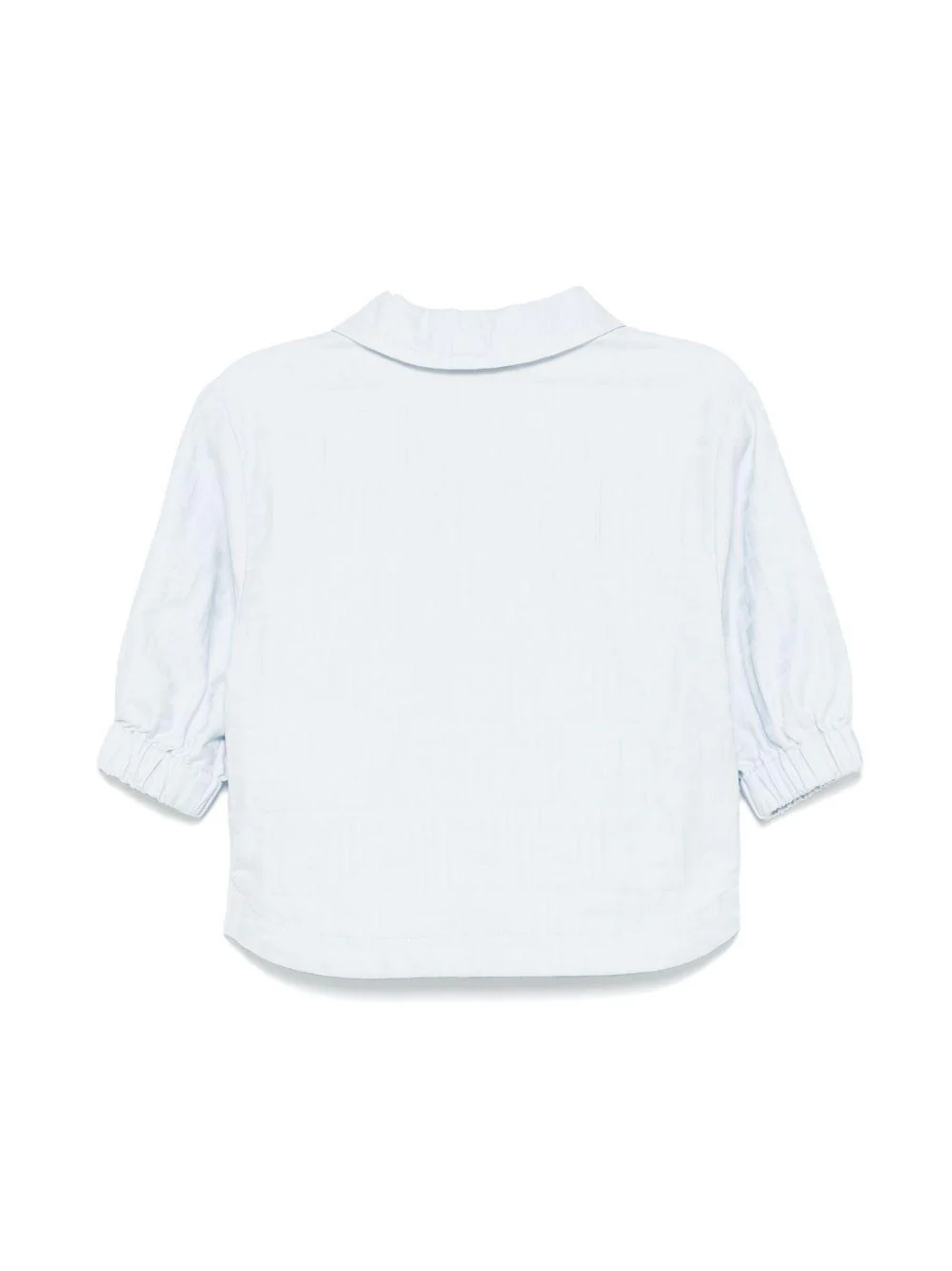 Giubbino baby in popeline per neonato Fendi Kids azzurro con logo FF all-over - Image 3