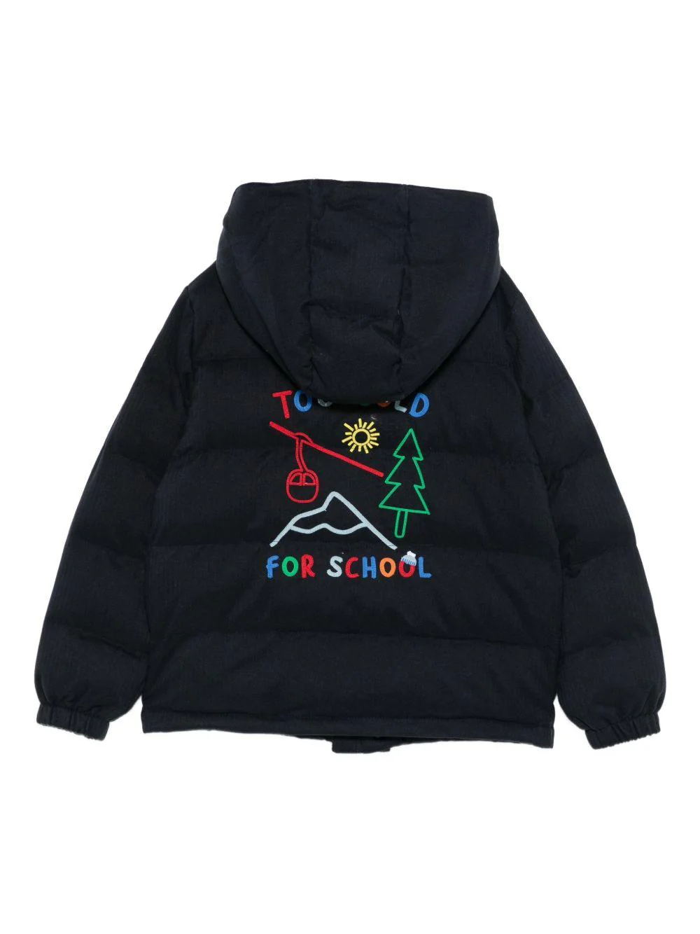 Giubbino Baxter P Jr Flannel per bambino MC2 Saint Barth Kids blu con stampa grafica sul retro - Image 2