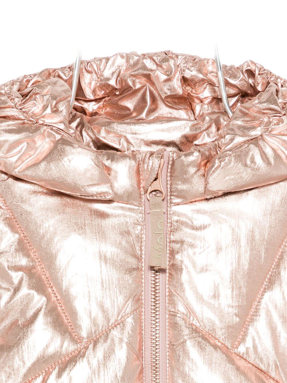 Giubbino Harpo per neonata Molo rosa con effetto metallizzato - Image 3