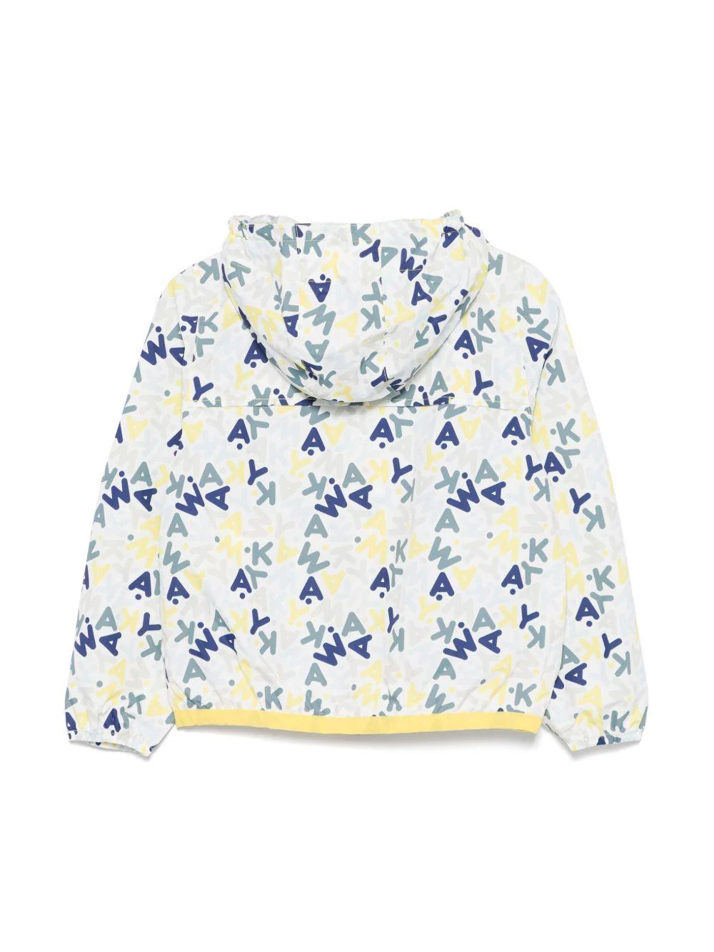Giubbino Le Vrai per bambino K Way Kids bianco con cappuccio ampio - Image 3