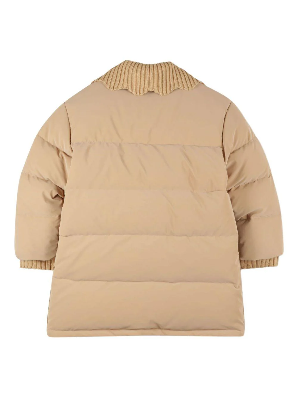 Giubbino per bambina Chloé Kids beige con applicazione con logo - Image 2