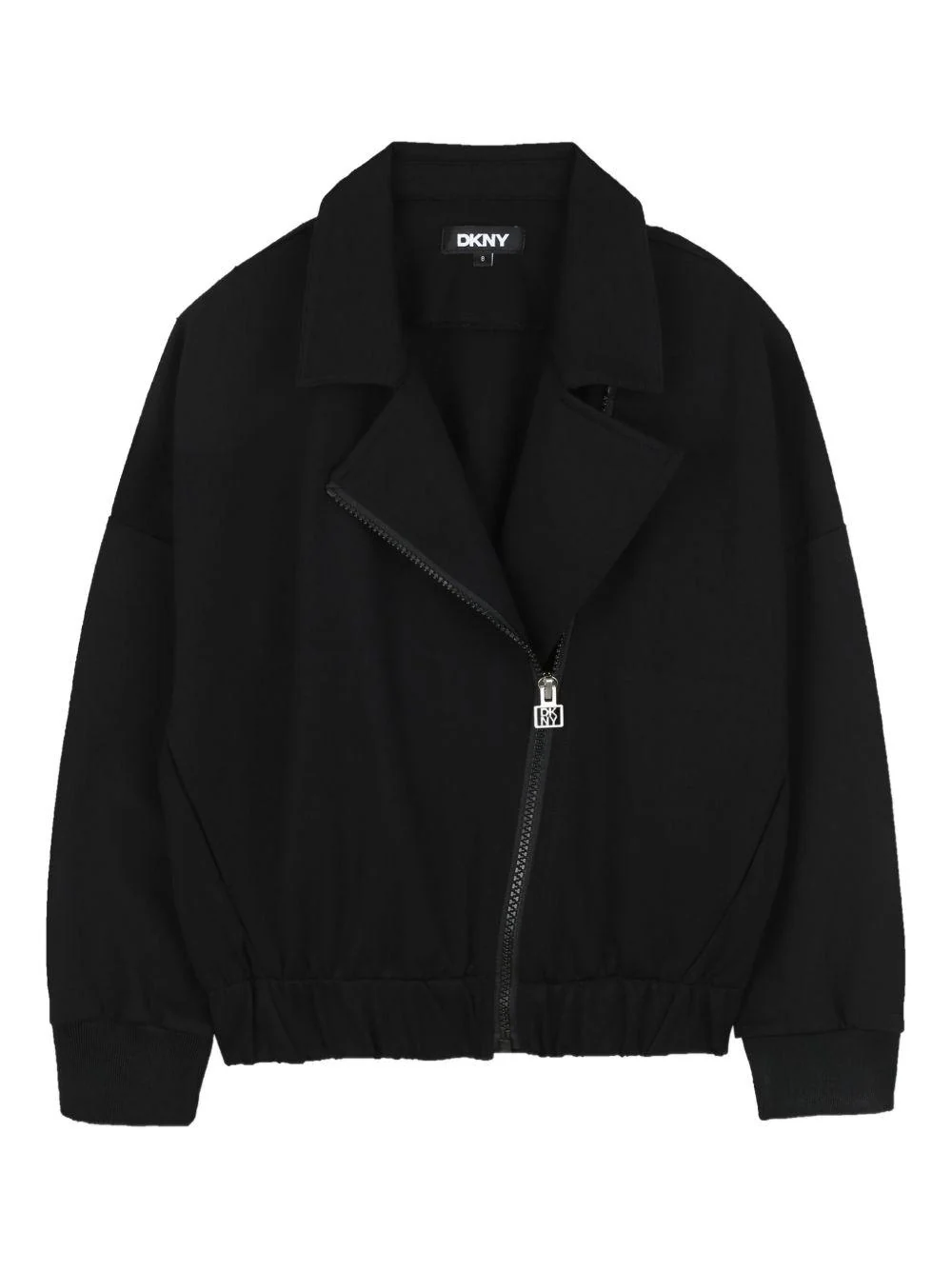 Giubbino per bambina DKNY Kids nero con chiusura frontale con zip