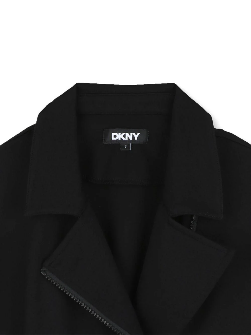Giubbino per bambina DKNY Kids nero con chiusura frontale con zip - Image 2