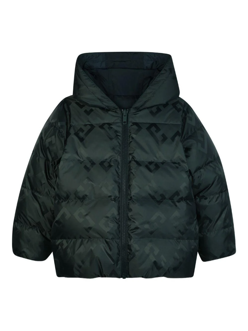 Giubbino per bambina Givenchy Kids verde con cappuccio