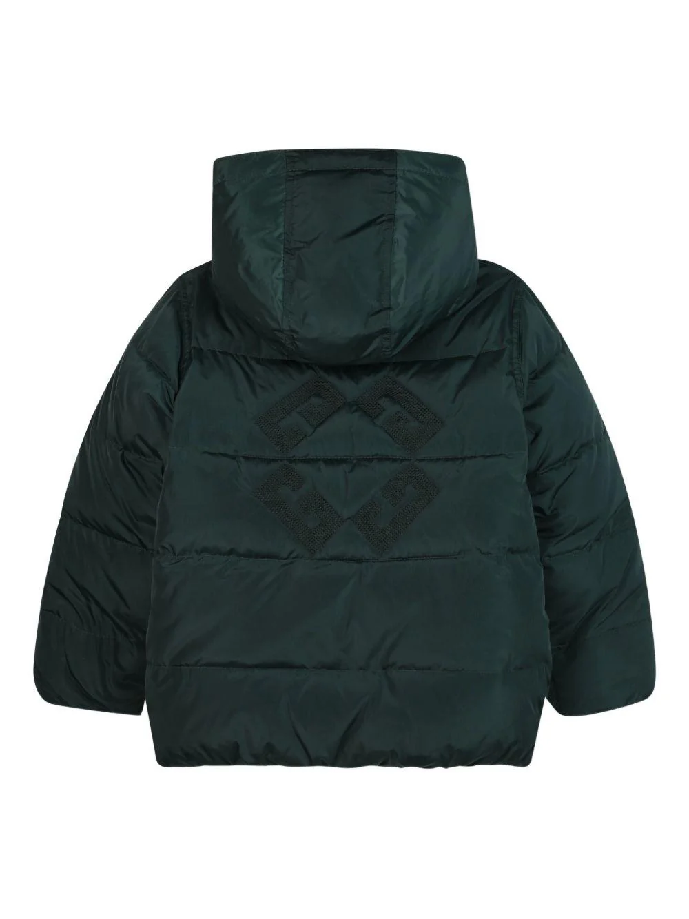 Giubbino per bambina Givenchy Kids verde con cappuccio - Image 3