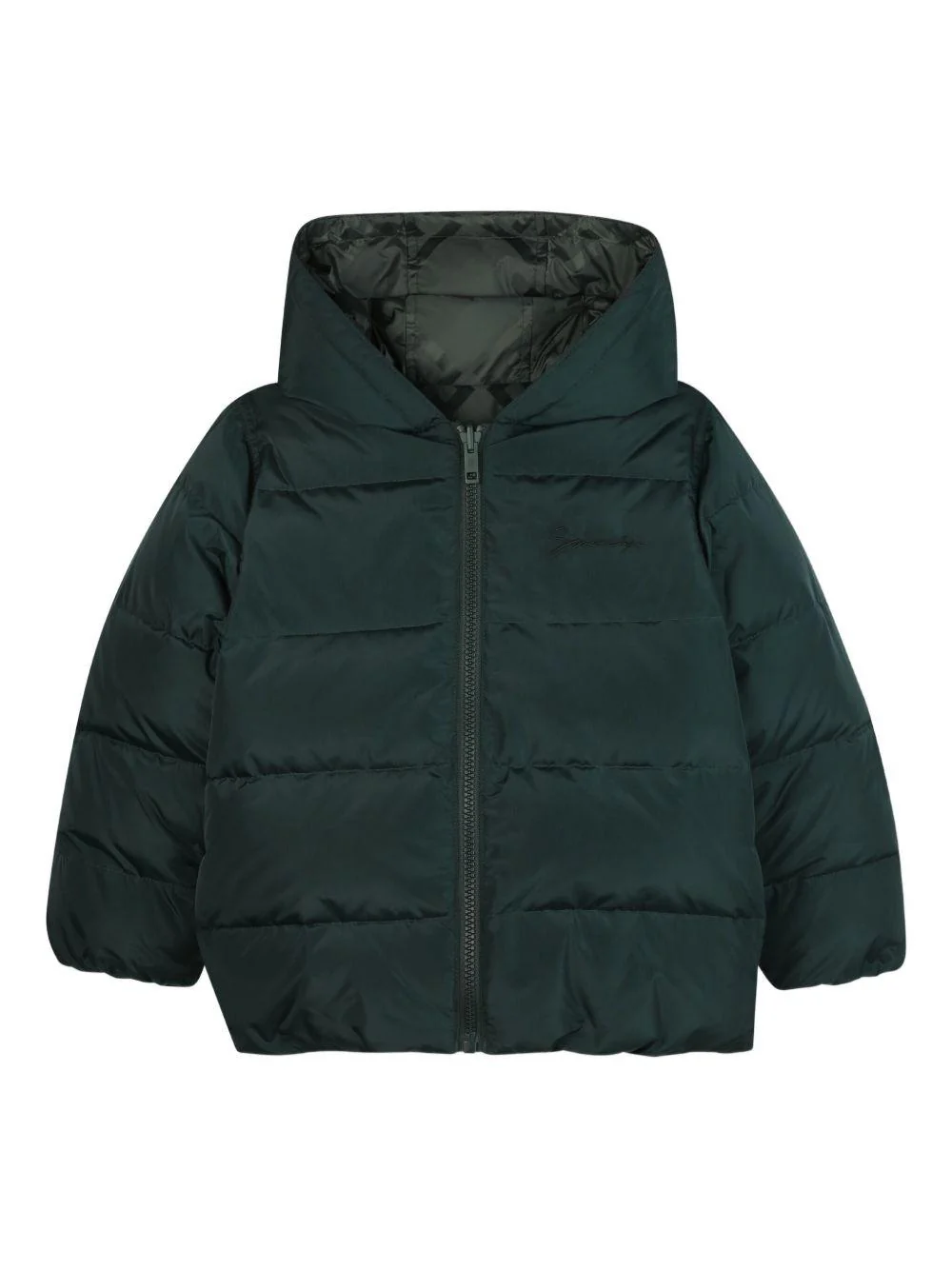 Giubbino per bambina Givenchy Kids verde con cappuccio - Image 4