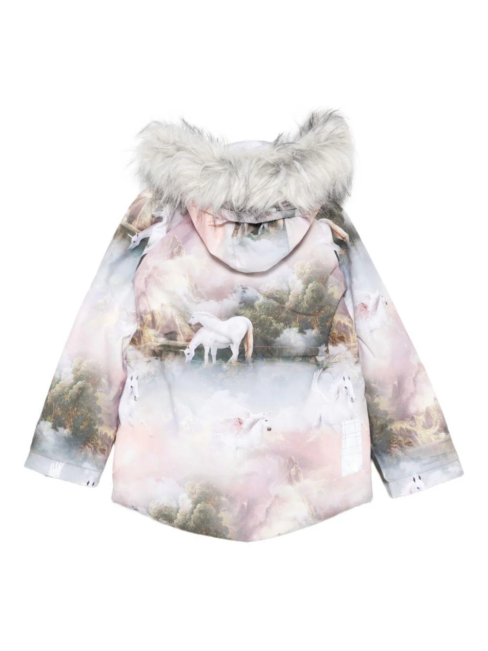 Giubbino per bambina Molo rosa con stampa unicorni - Image 3