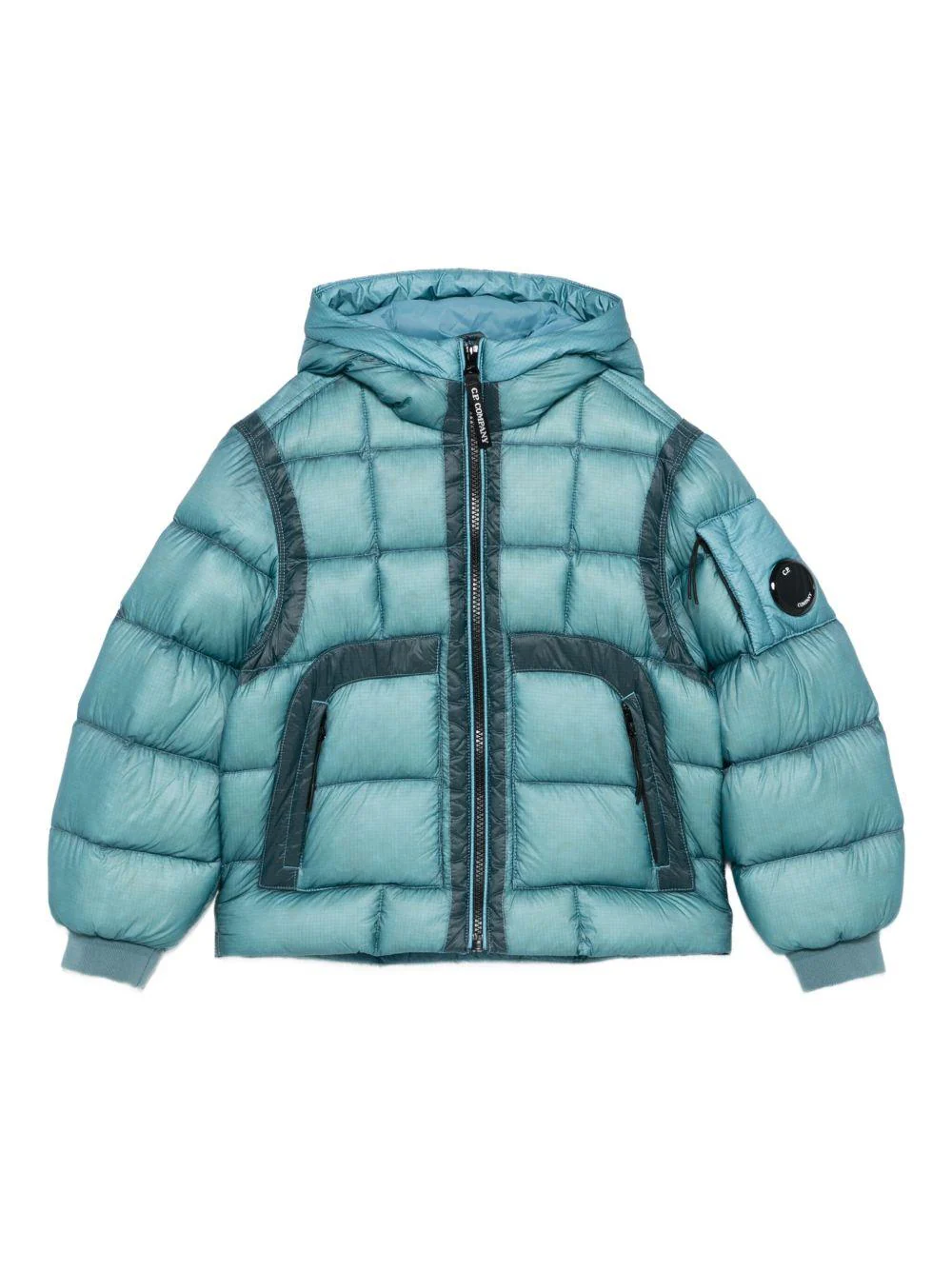 Giubbino per bambino C.P. Company Kids blu con modello trapuntato