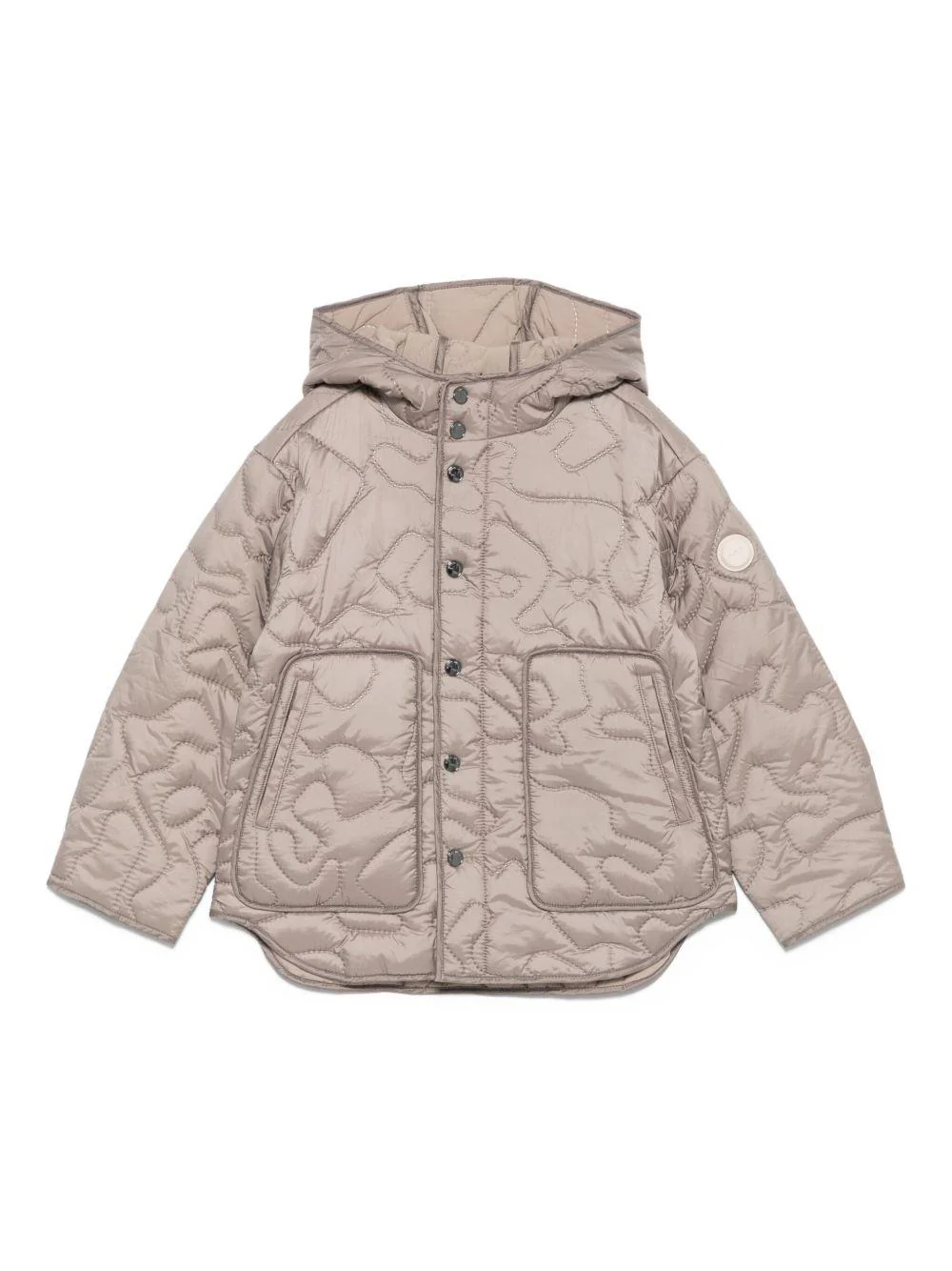 Giubbino per bambino Emporio Armani Kids beige con tasca applicata