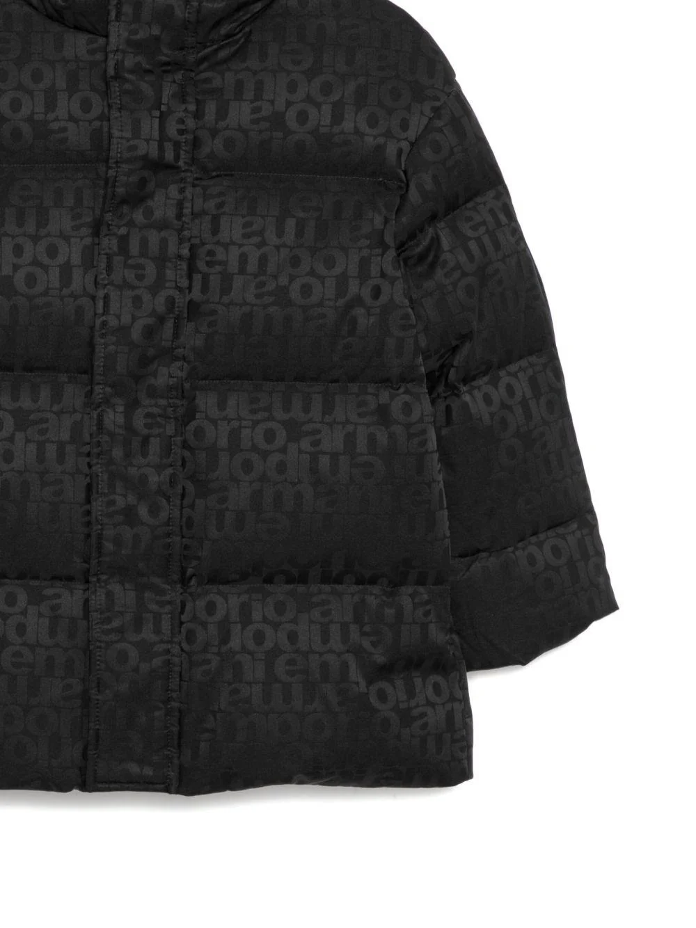 Giubbino per bambino Emporio Armani Kids nero con design trapuntato - Image 3