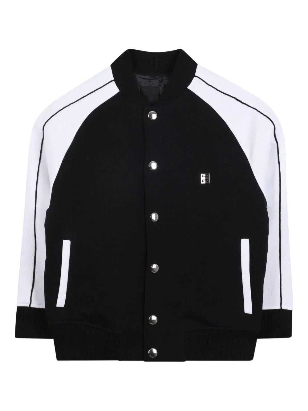 Giubbino per bambino Givenchy Kids nero con logo ricamato