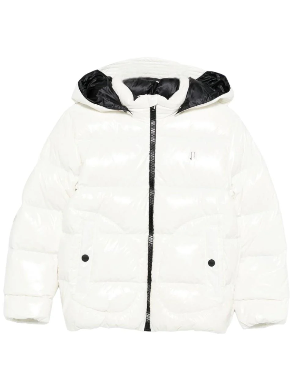Giubbino per bambino Herno Kids bianco con cappuccio removibile