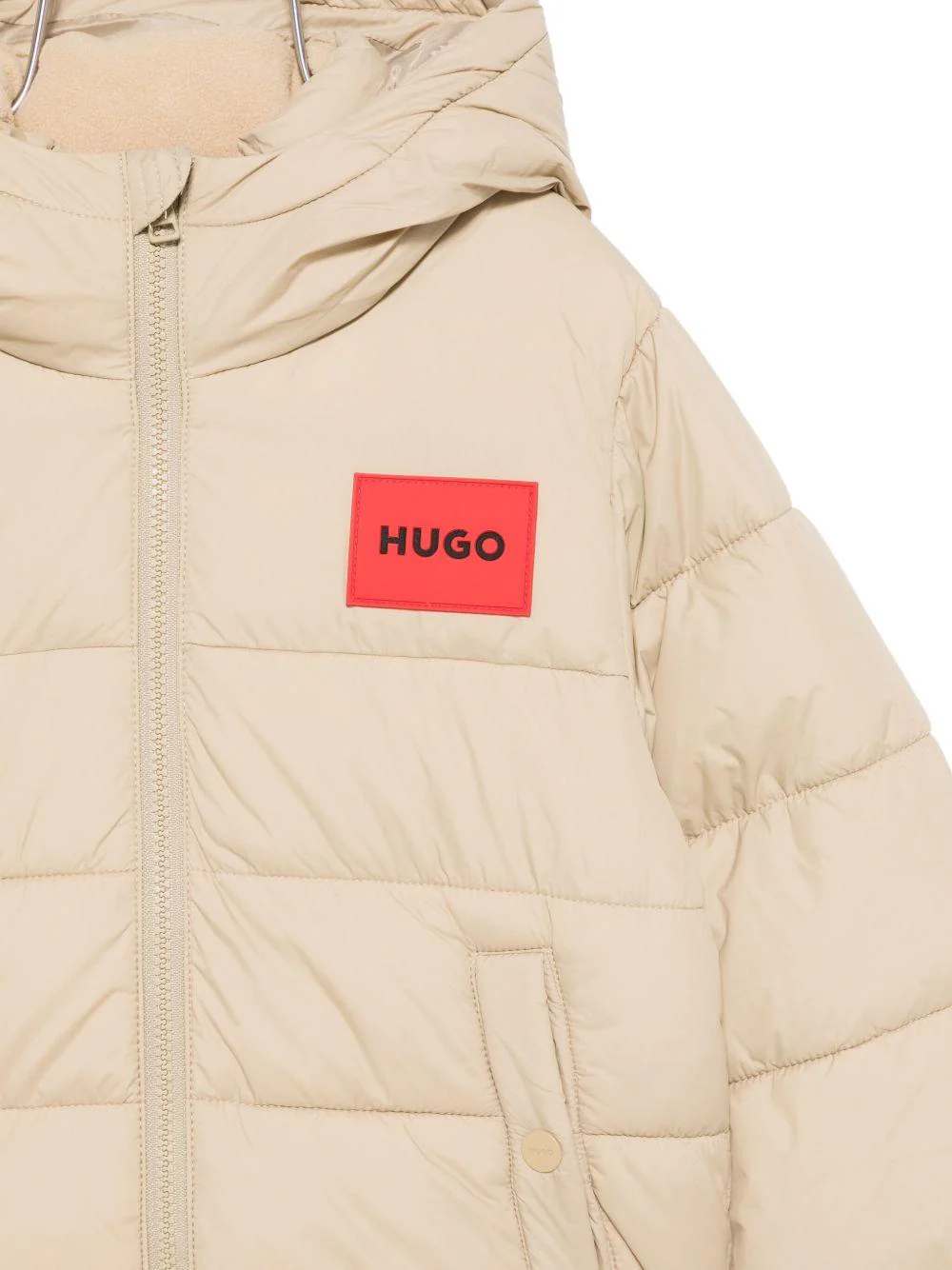 Giubbino per bambino Hugo Kids beige con dettaglio trapuntato - Image 2