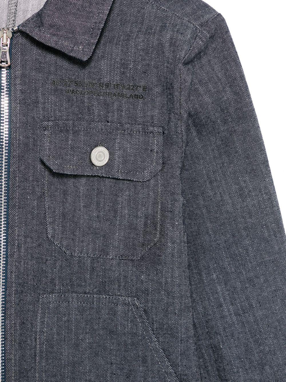 Giubbino per bambino Paolo Pecora Kids denim con chiusura frontale con zip - Image 2