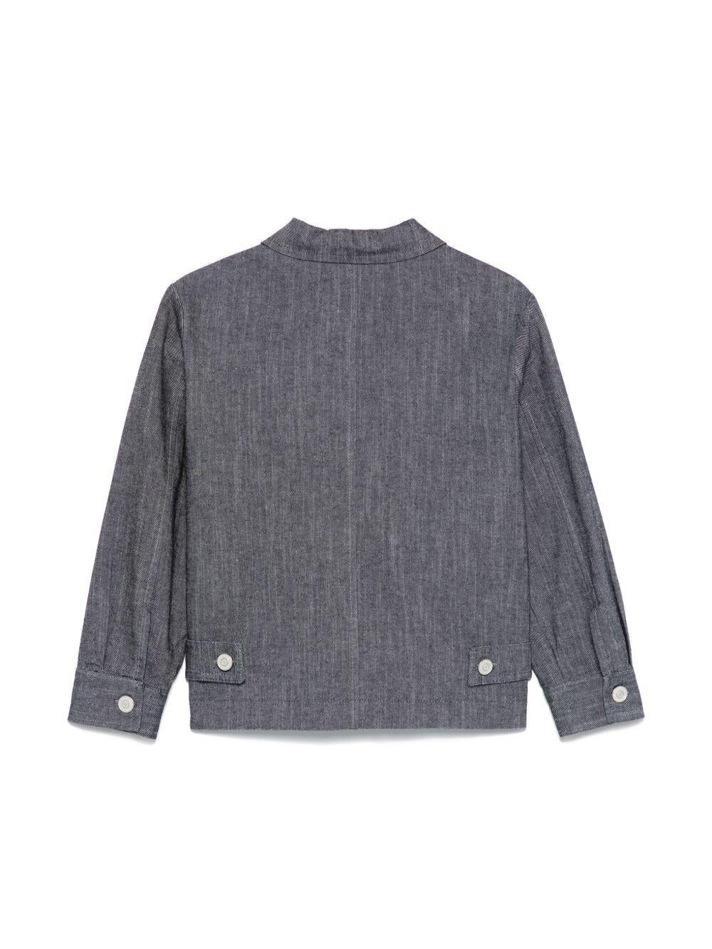 Giubbino per bambino Paolo Pecora Kids denim con chiusura frontale con zip - Image 3