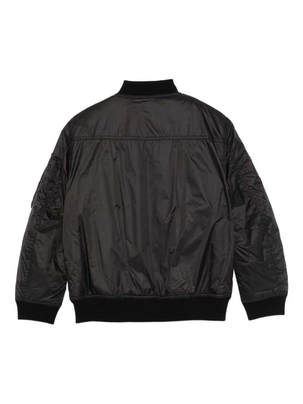 Giubbino per bambino Rick Owens Kids nero con bordi a costine - Image 2