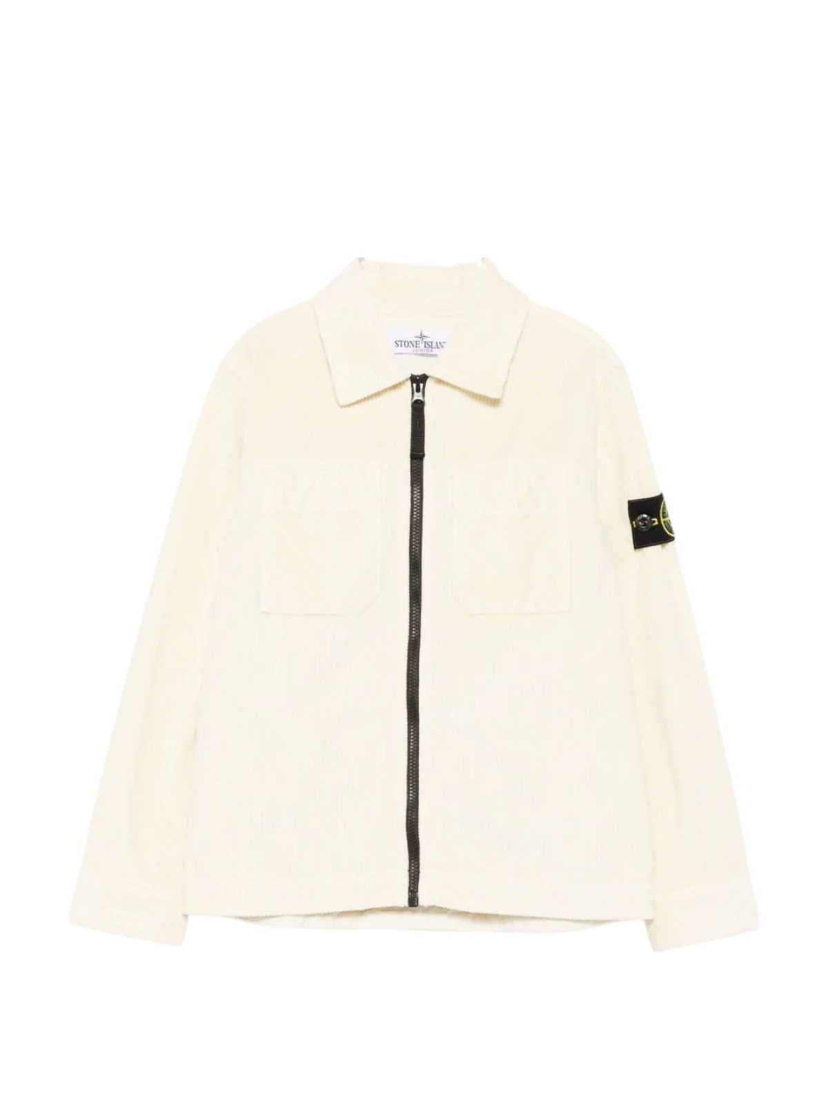 Giubbino per bambino Stone Island Junior bianco con cerniera