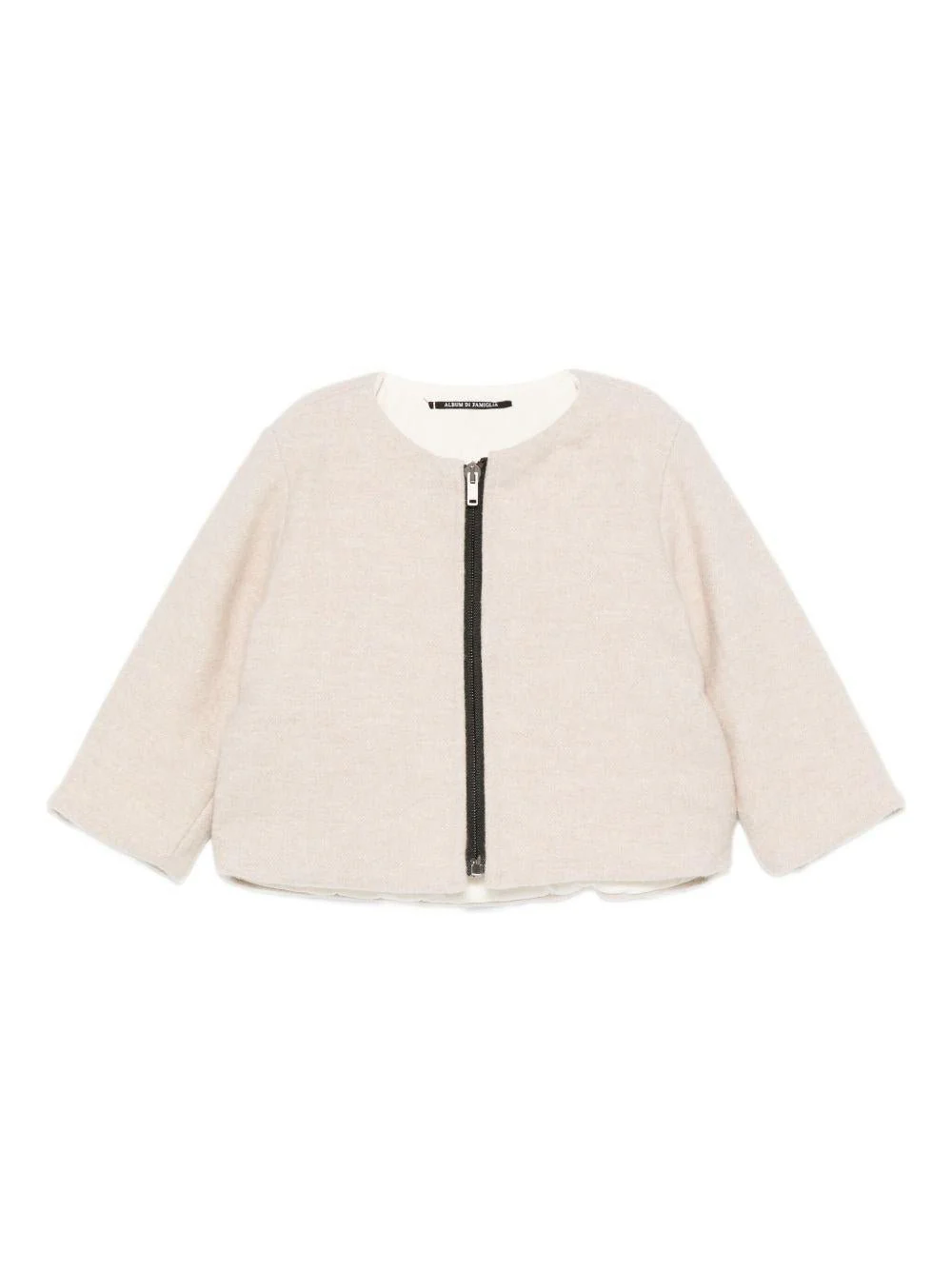 Giubbino per neonata Album Di Famiglia Kids beige con zip frontale