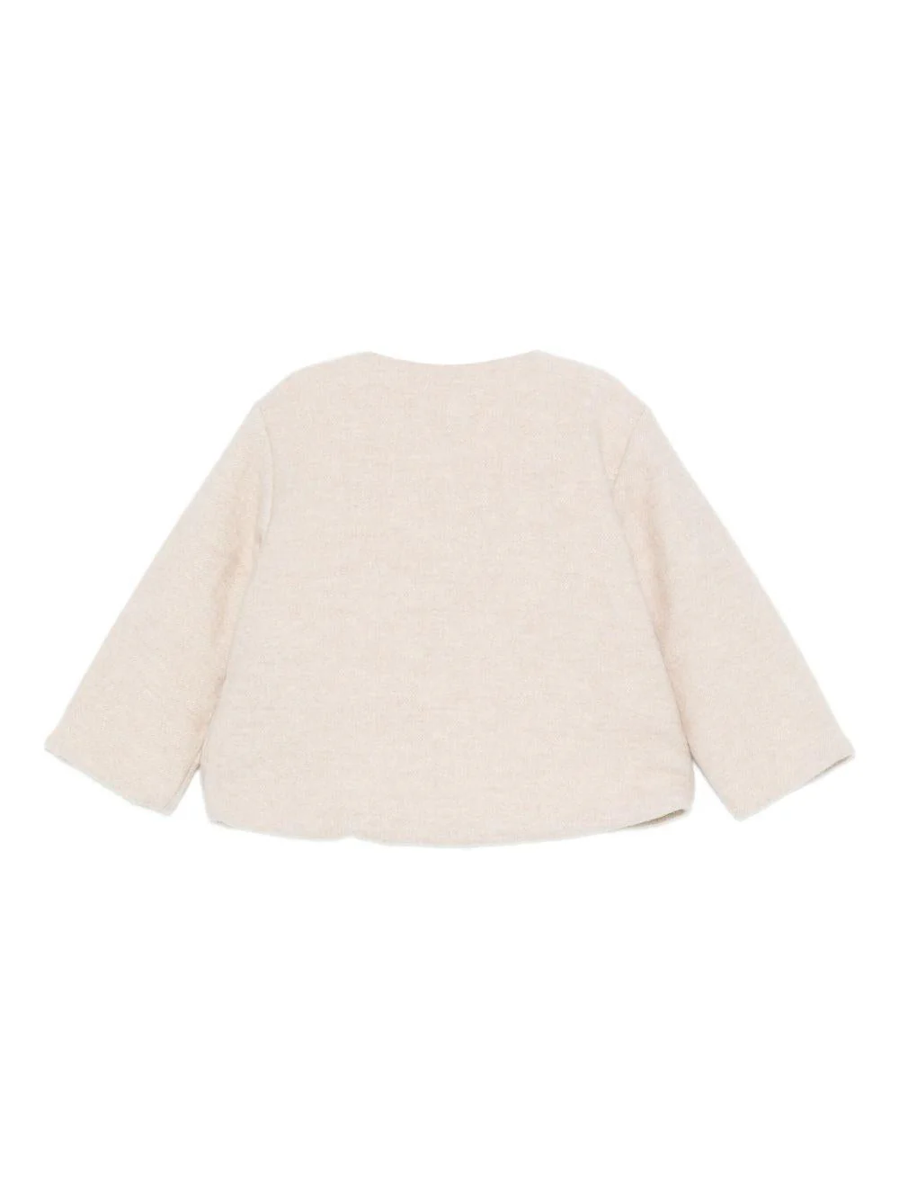 Giubbino per neonata Album Di Famiglia Kids beige con zip frontale - Image 3