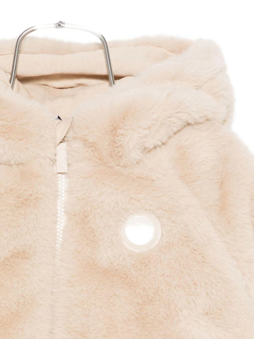 Giubbino per neonata Emporio Armani Kids beige con orecchie d'orso - Image 3