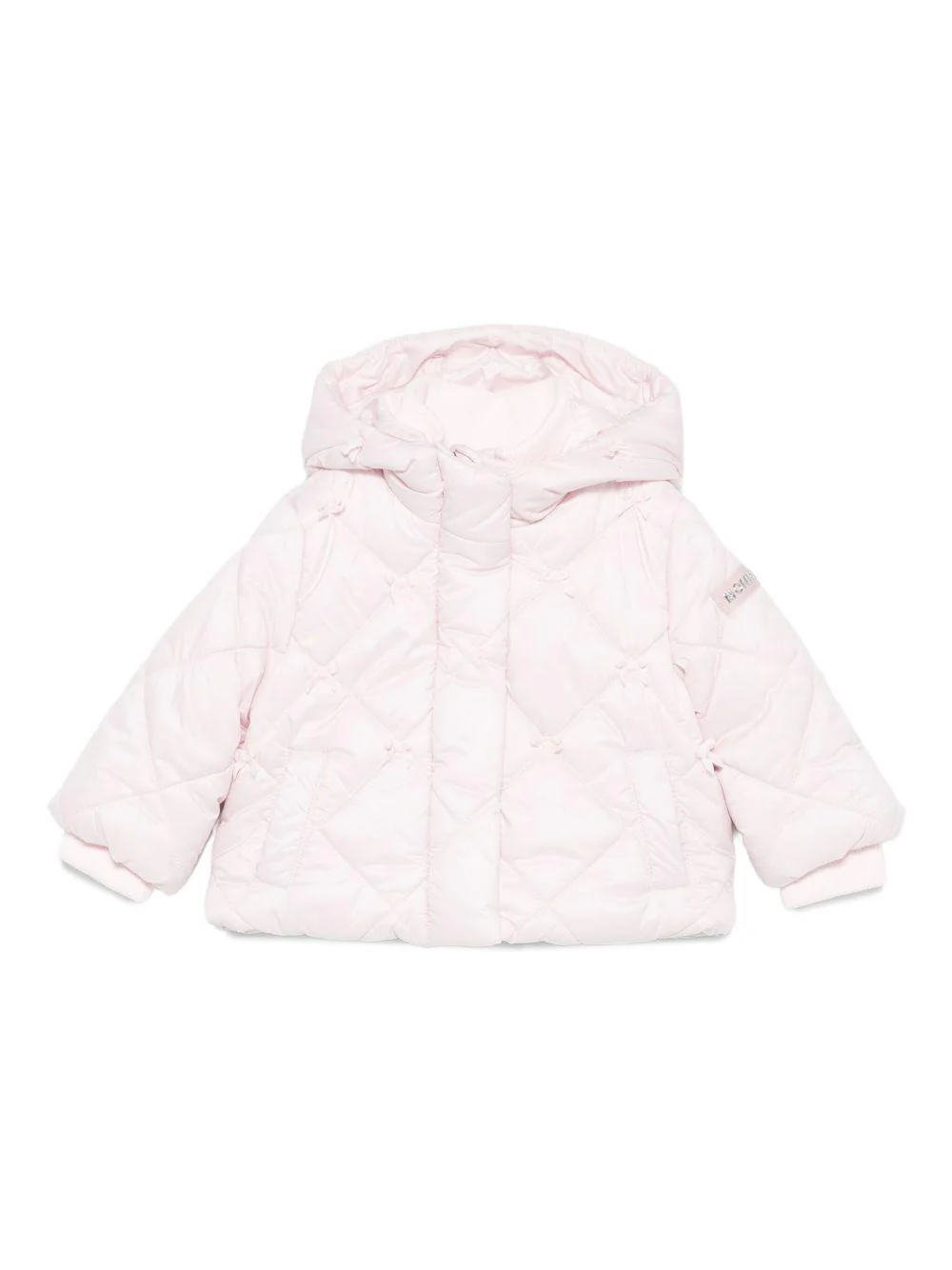 Giubbino per neonata Monnalisa rosa con cappuccio